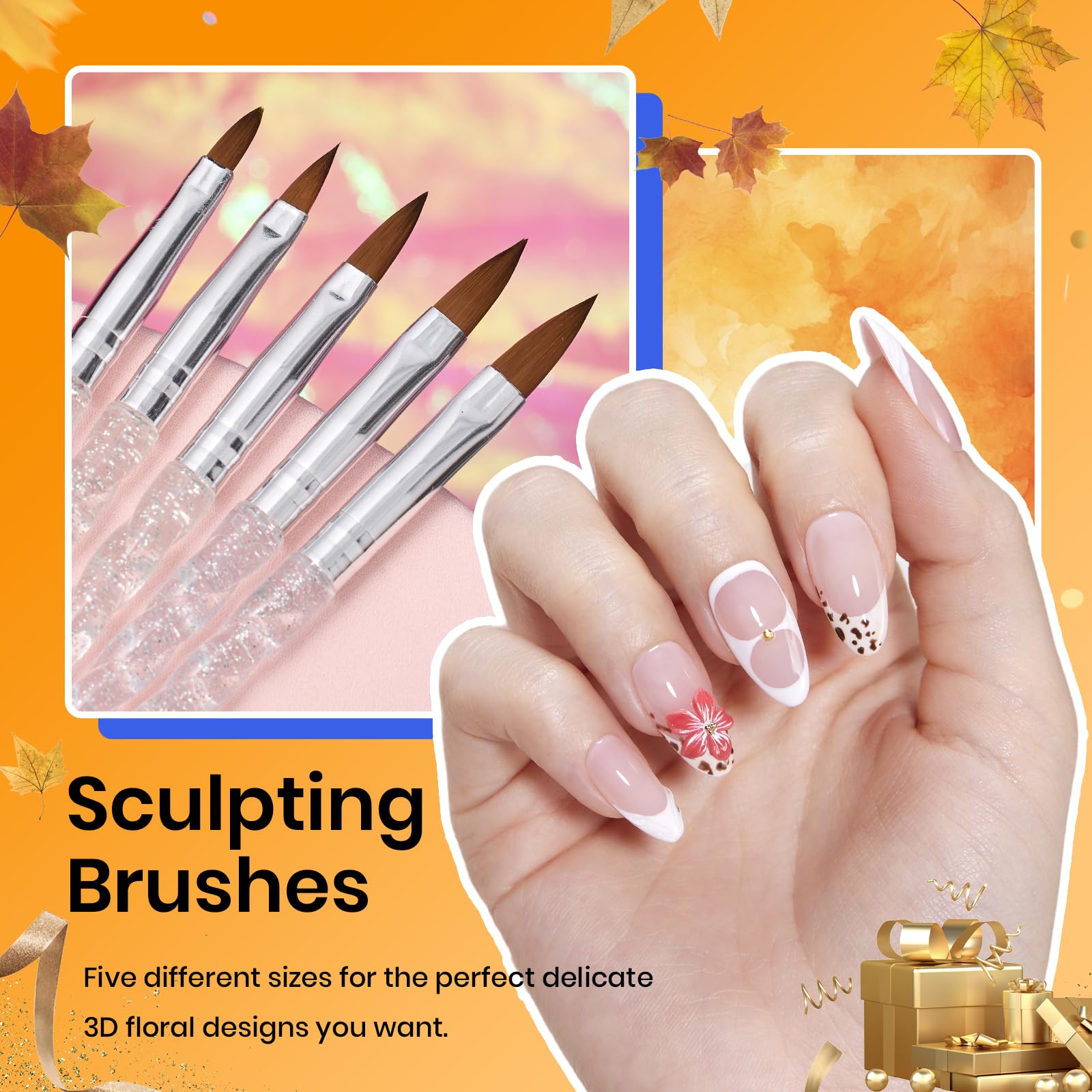 Beetles 31pcs Nail Art Brushes, Dotting Tools, Nail Art Pens, Dust Brush, Striping Liner Fingernail Drawing Pens with Palette Holder All in One for Starter Manicure Design Set