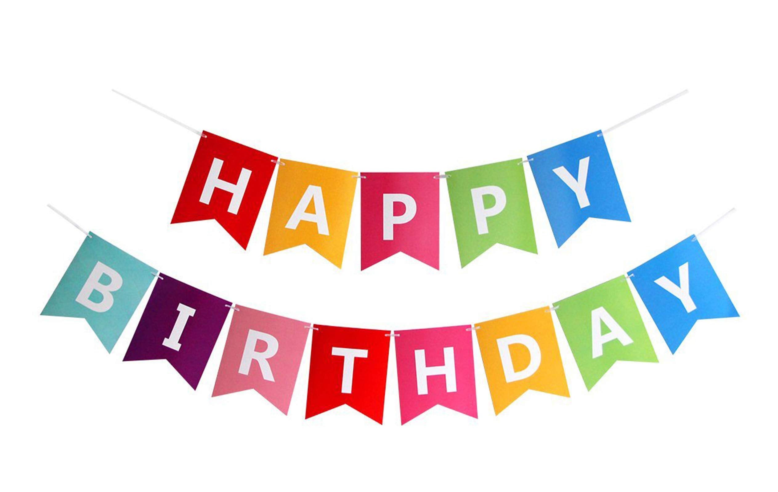 Fecedy Bunte Happy Birthday Wimpelkette