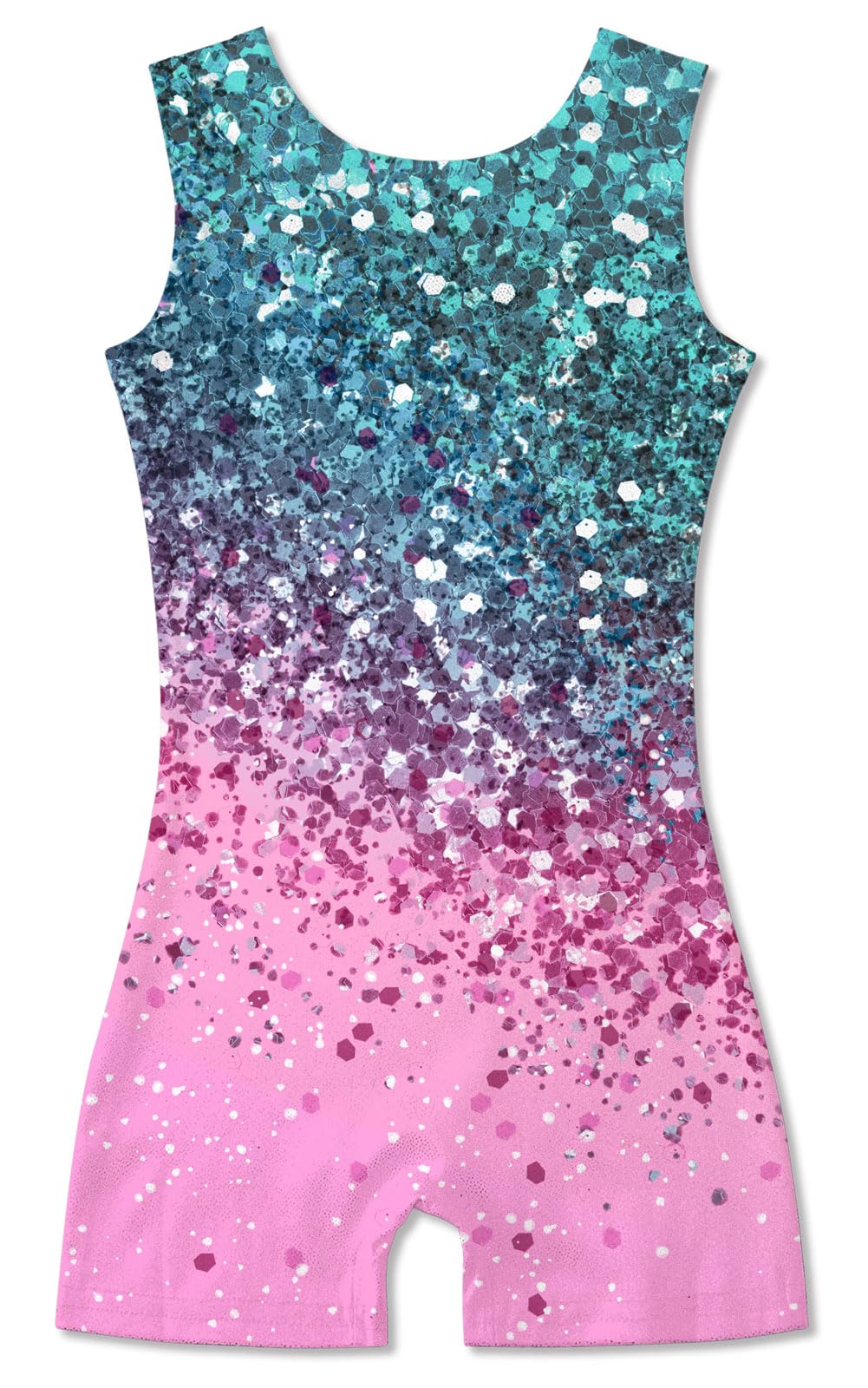 Funnycokid Turnanzüge für Mädchen, Tanzkleidung, glitzernde Outfits, Unitard mit Shorts, diamond 02, 7-8 Jahre