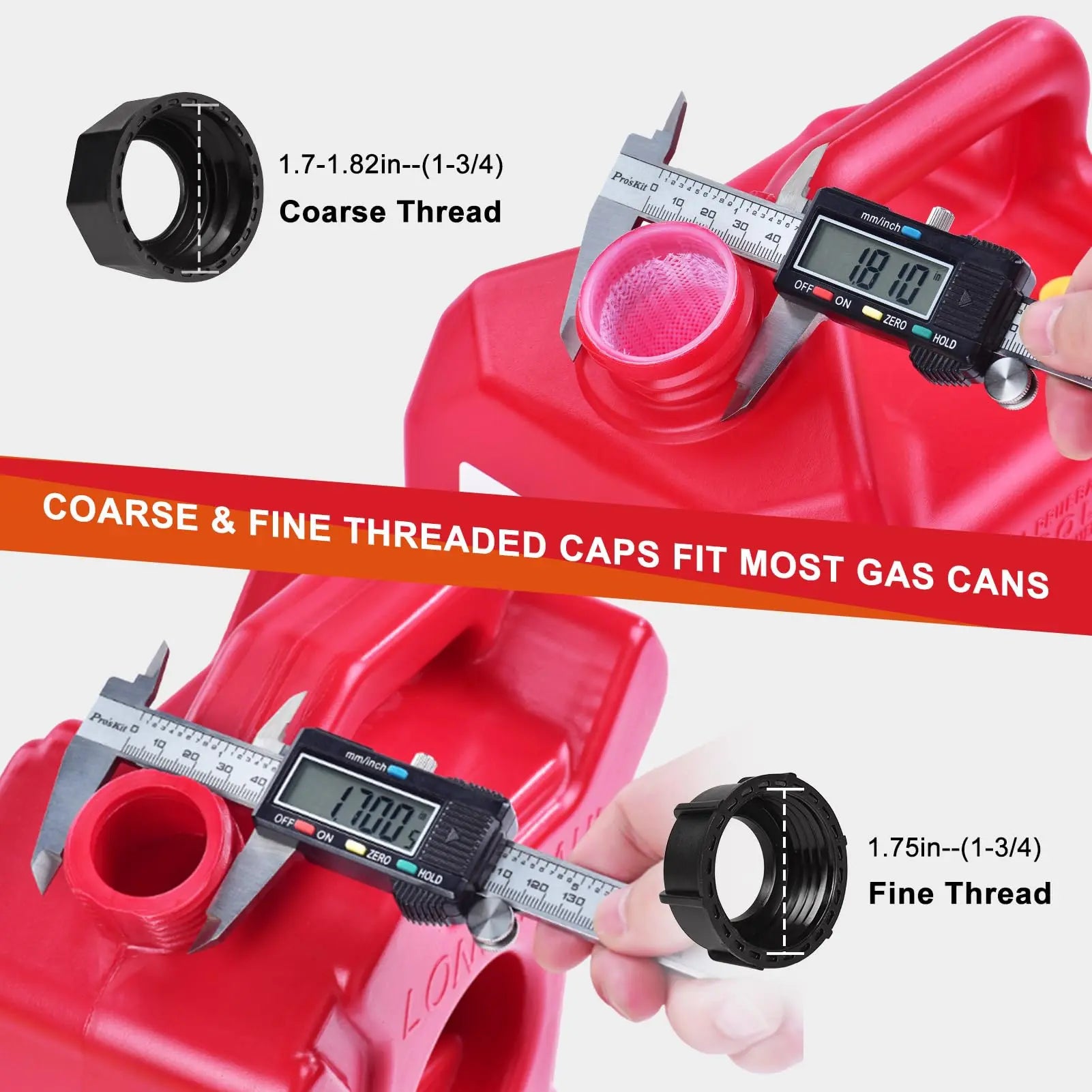 Gas Can Spout Replacement Kit, Gas Can Nozzle Replacement (2 Kit-White) All gaskets are installed and ready to use upon receipt. For 1/2/5/10 gallon gas can. Easy and convenient to use