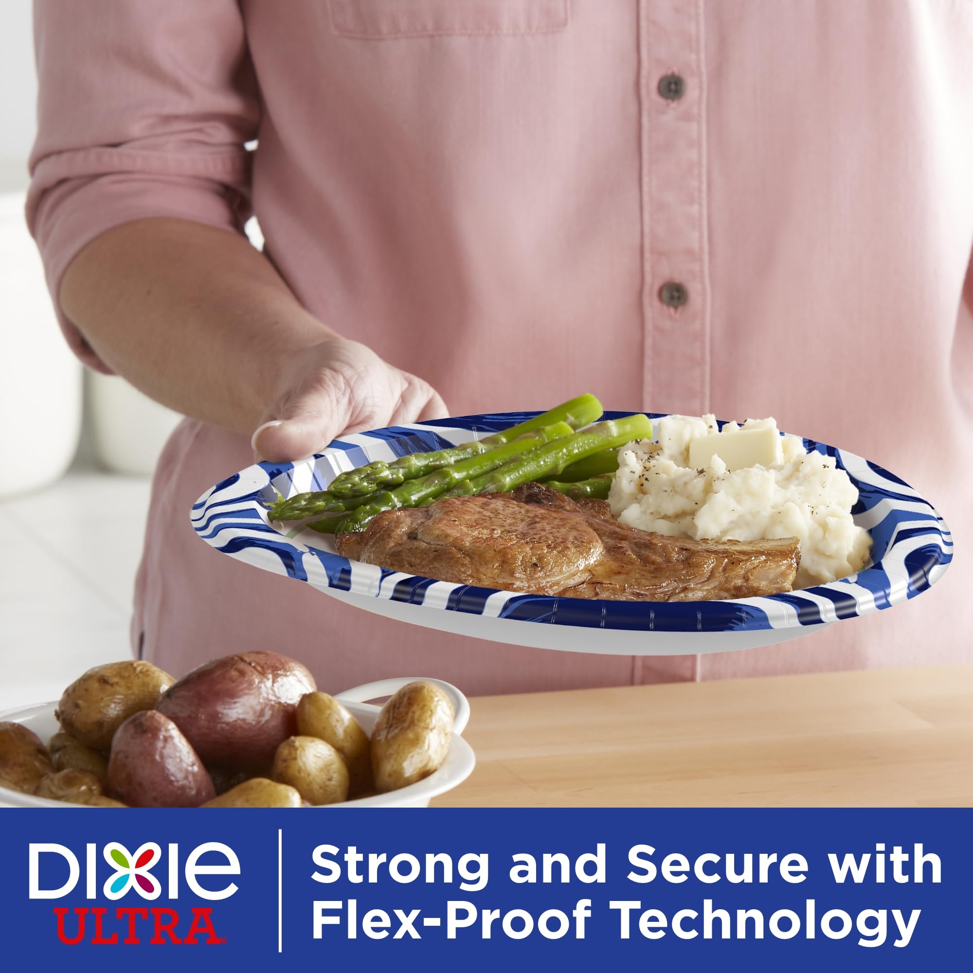 Dixie Ultra, Large Paper Plates, 10 Inch, 43 Count (Pack of 4), 3X Stronger*, Heavy Duty, Microwave-Safe, Soak-Proof, Cut Resistant, Disposable Plates For Heavy, Messy Meals