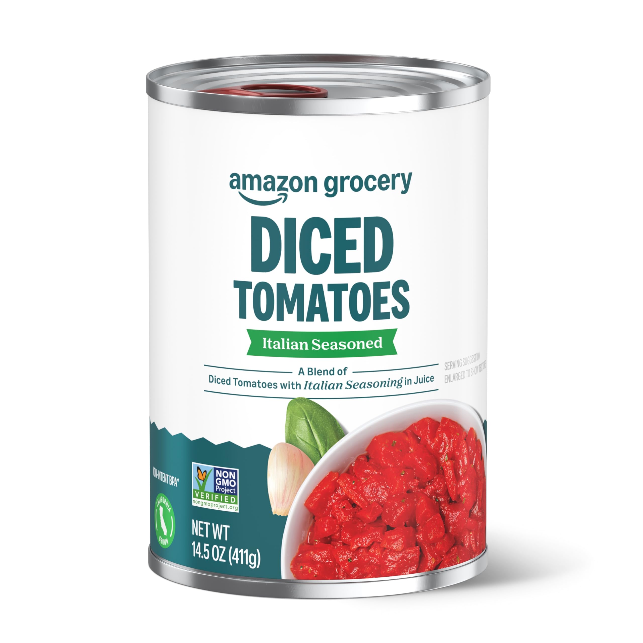Grocery, Italian Seasoned Diced Tomatoes, 14.5 Oz (Previously Fresh, Packaging May Vary)