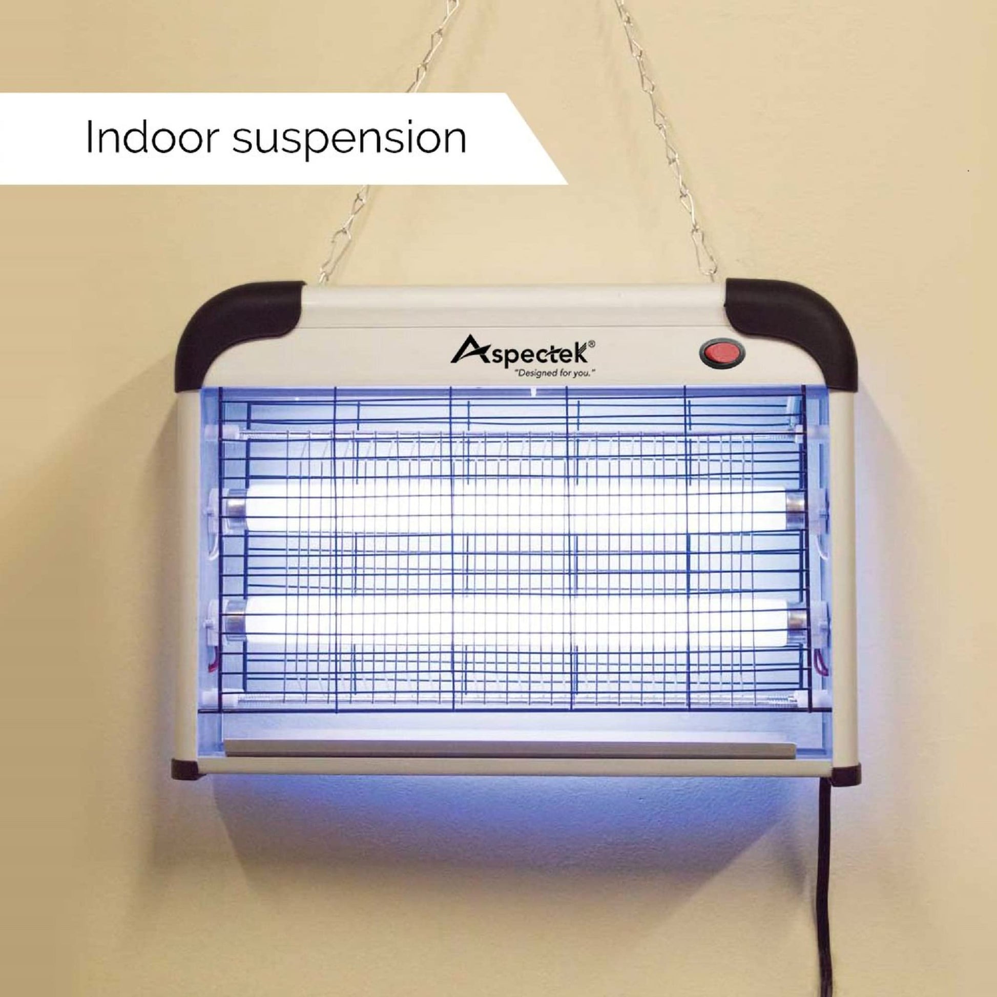 ASPECTEK Insect Killer, Bug Zapper, Powerful 20W Electronic Indoor Fly Zapper, Mosquito Killer-Indoor Use Including Free 2 Pack Replacement Bulbs