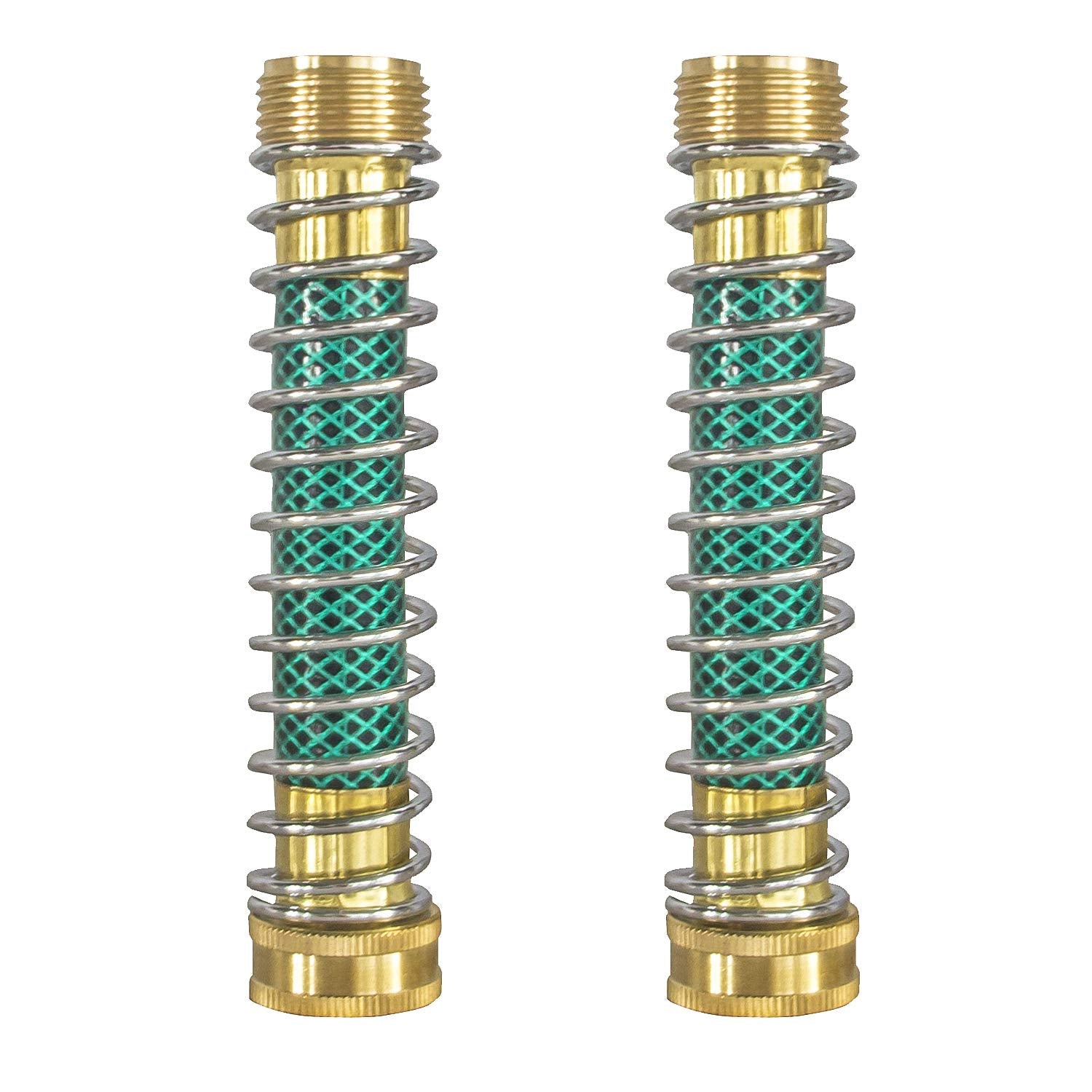 Hourleey Garden Hose Protector, Hose Extension Adapter with Coil Spring, 2 Pack