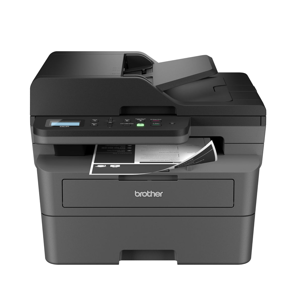 طابعة ليزر متعددة الوظائف أحادية اللون مدمجة لاسلكية Brother DCP-L2640DW مع نسخ ومسح ضوئي، وطباعة على الوجهين، واتصال بالجوال، أبيض وأسود | تتضمن تجربة اشتراك Refresh (1)، تعمل مع Alexa