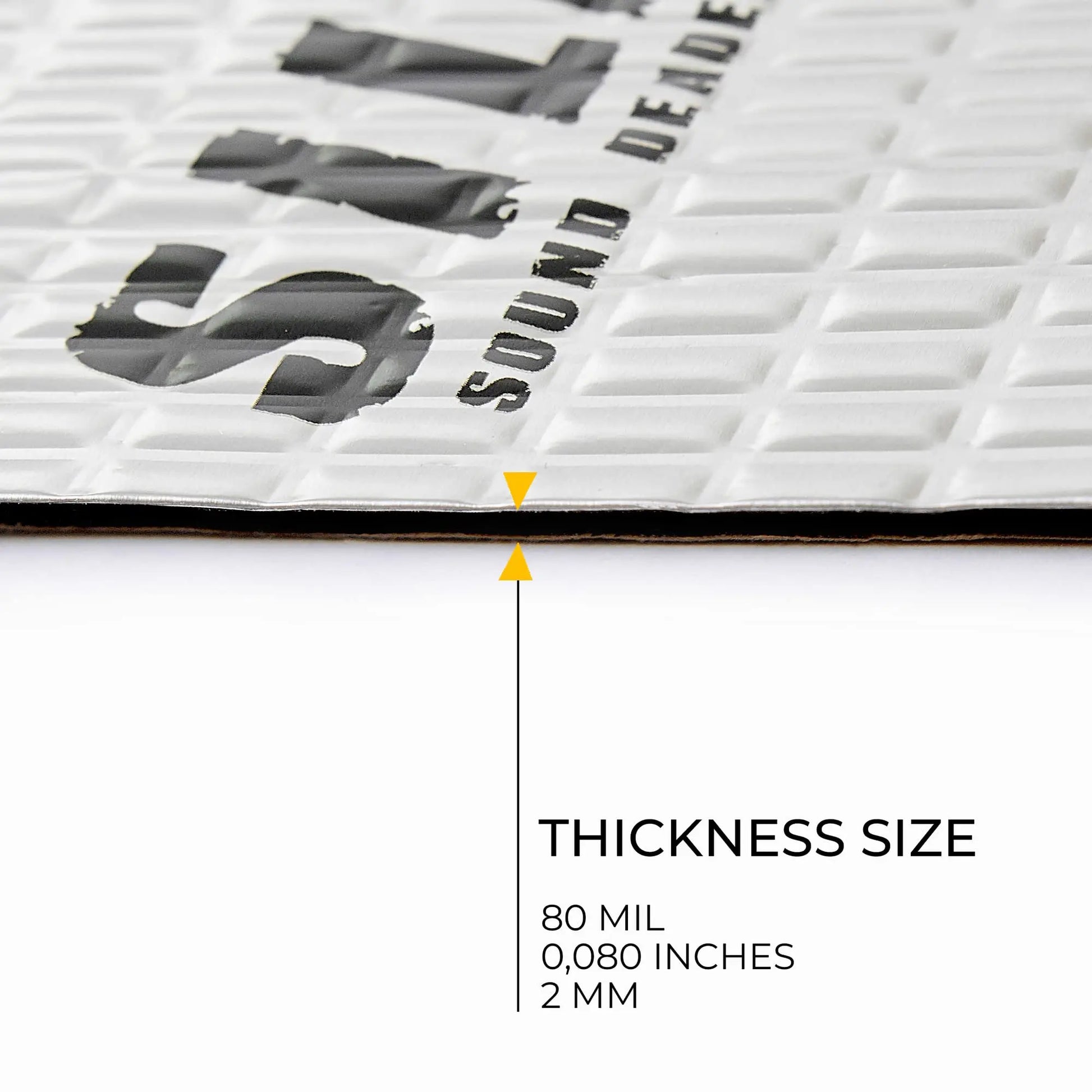 Siless 80 mil (2mm) 36 sqft (3.4 sqm) Car Sound Deadening mat - Butyl Automotive Sound Deadener - Noise Insulation and Vibration Dampening Material (36 sqft)