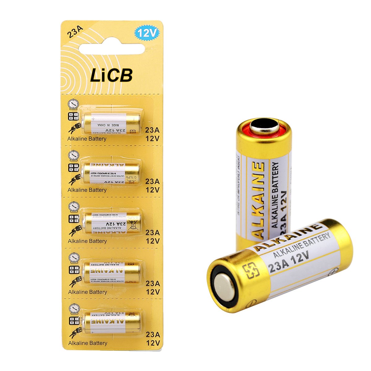 LiCB A23 23A 12V Alkalinebatterie (5er-Pack)
