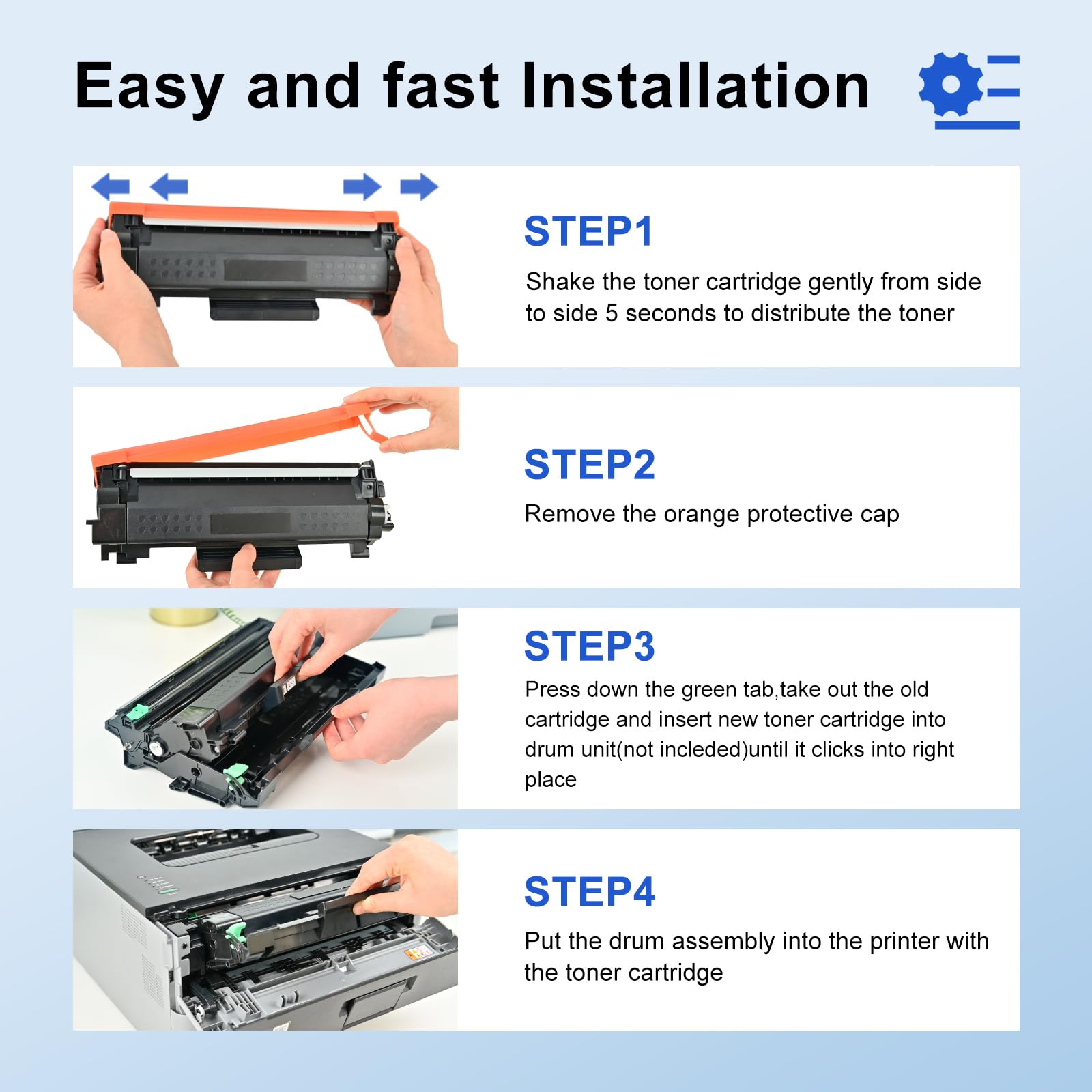 myCartridge Remanufactured Toner Cartridge Replacement for Brother TN760 TN-760 TN730 TN-730 for MFC-L2710DW MFC-L2750DW HL-L2350DW HL-L2370DW HL-L2395DW HL-L2390DW Printer(Black,TN760 2Pk)
