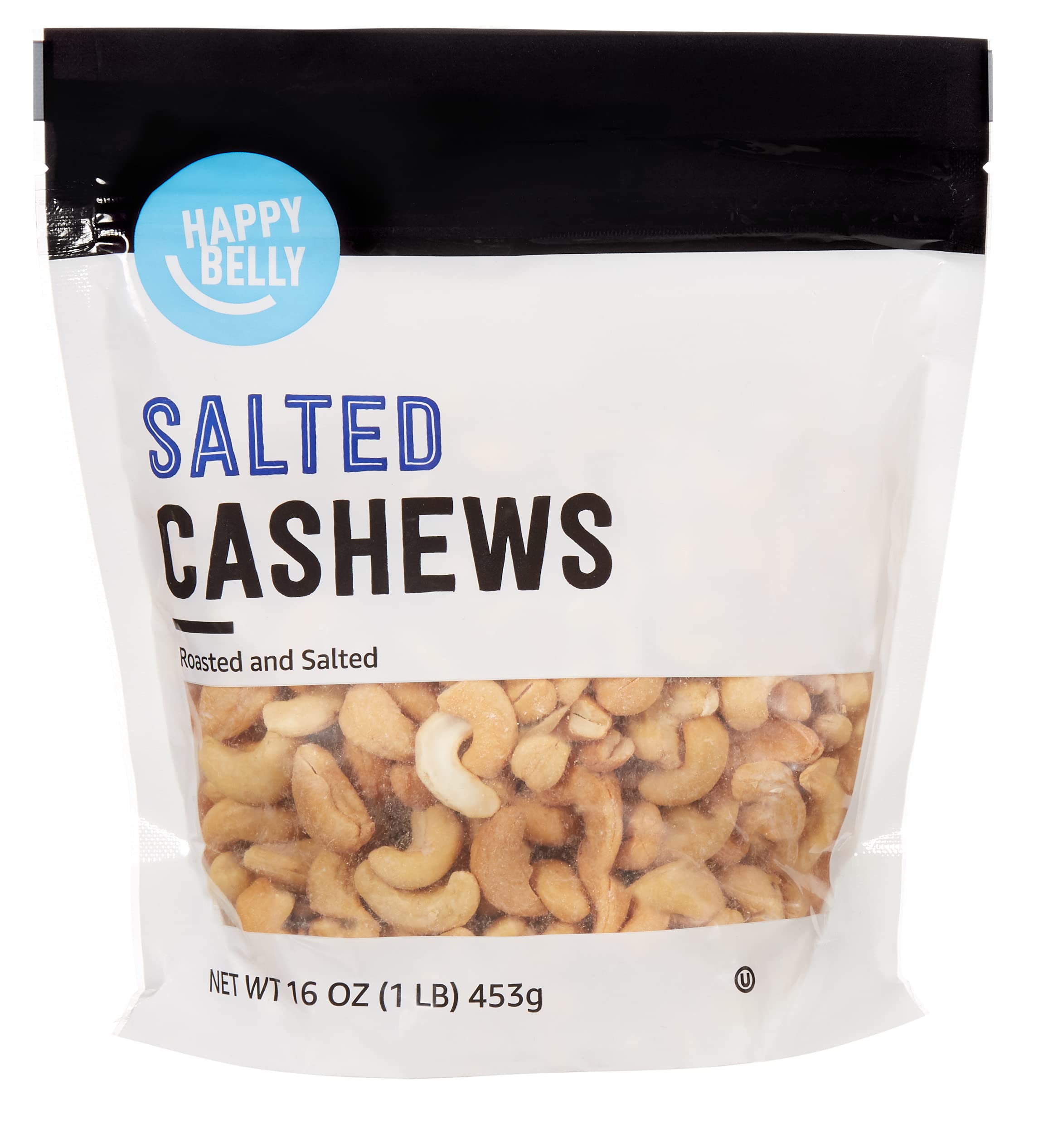 Brand - Happy Belly Cashews, Roasted & Salted, 16 Ounce