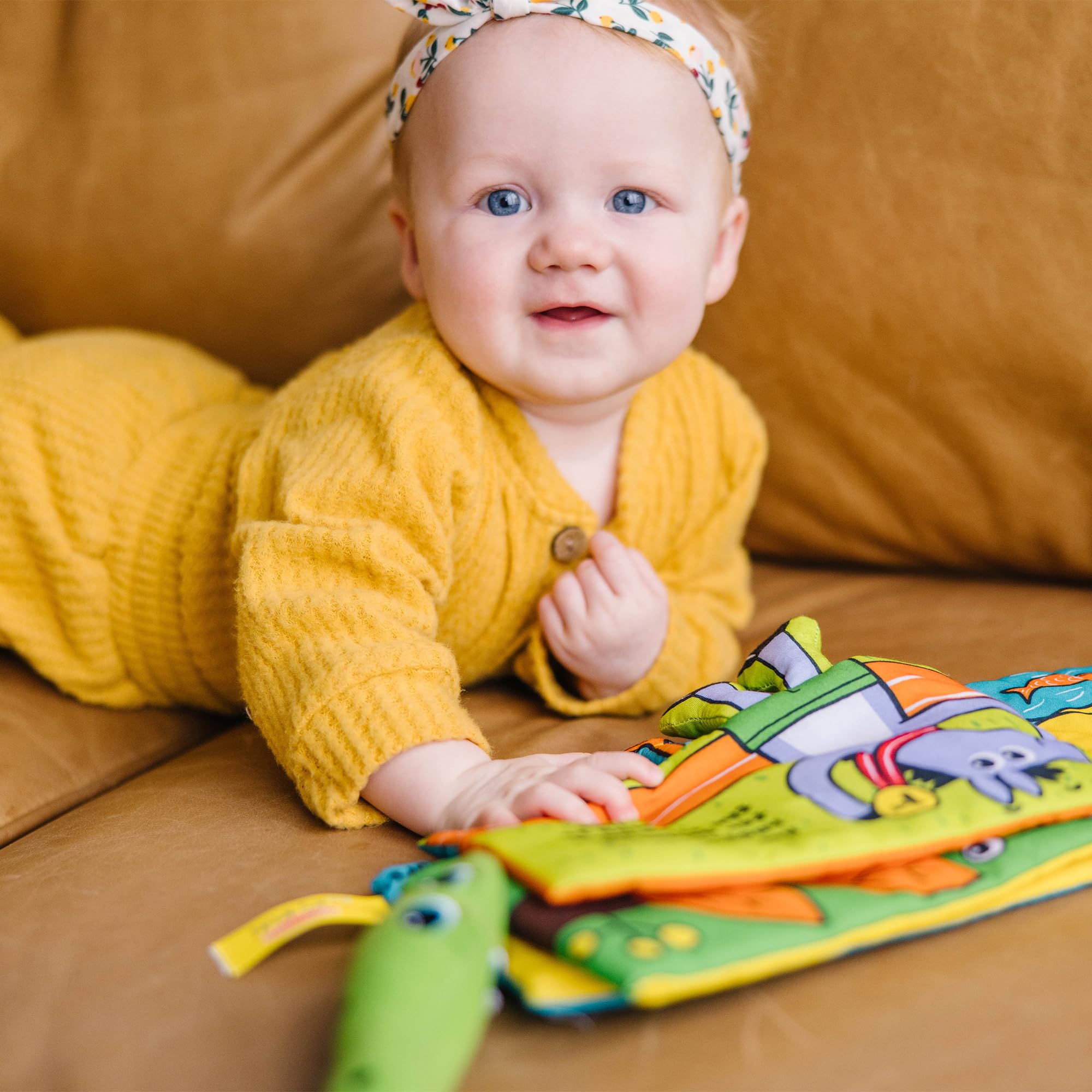 Melissa & Doug Soft Activity Baby Book - Whose Feet? Sensory Toys for Toddlers, Travel Toys for Toddlers Boys and Girls