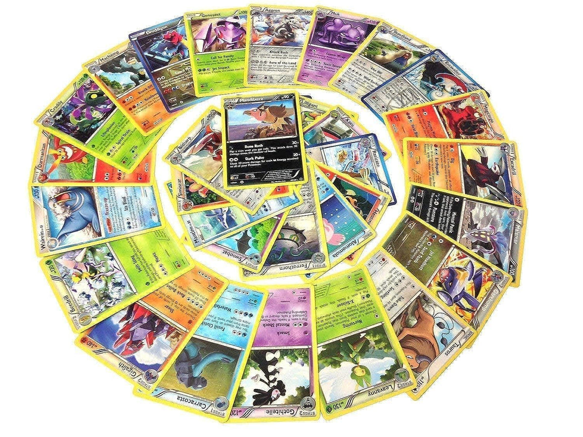 25 seltene Pokémon-Karten mit 100 HP oder mehr (verschiedenes Lot ohne Duplikate) (Originalversion)