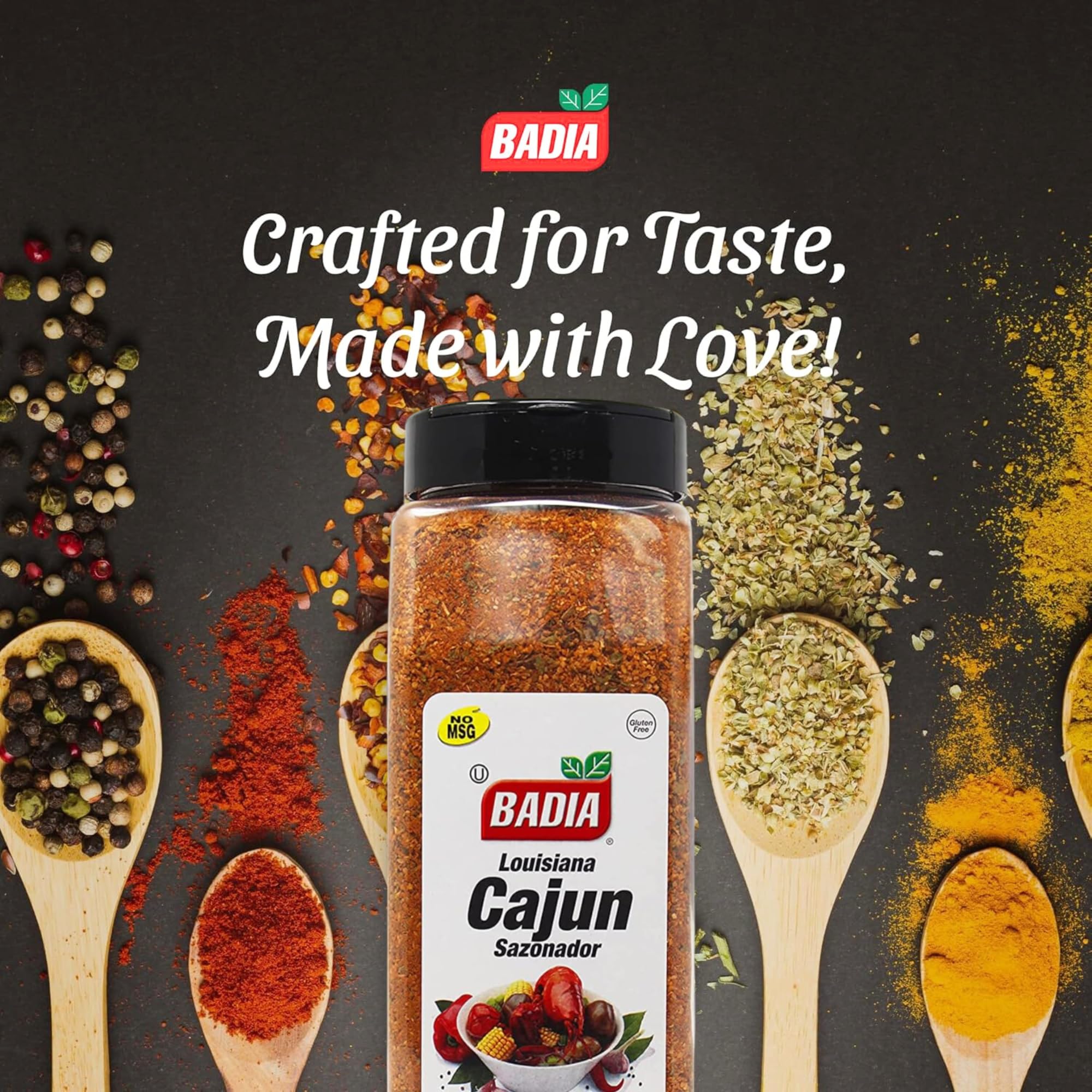Badia Louisiana Cajun Seasoning, 23 oz – Bold & Spicy Creole Blend for Meats, Seafood, Vegetables & More