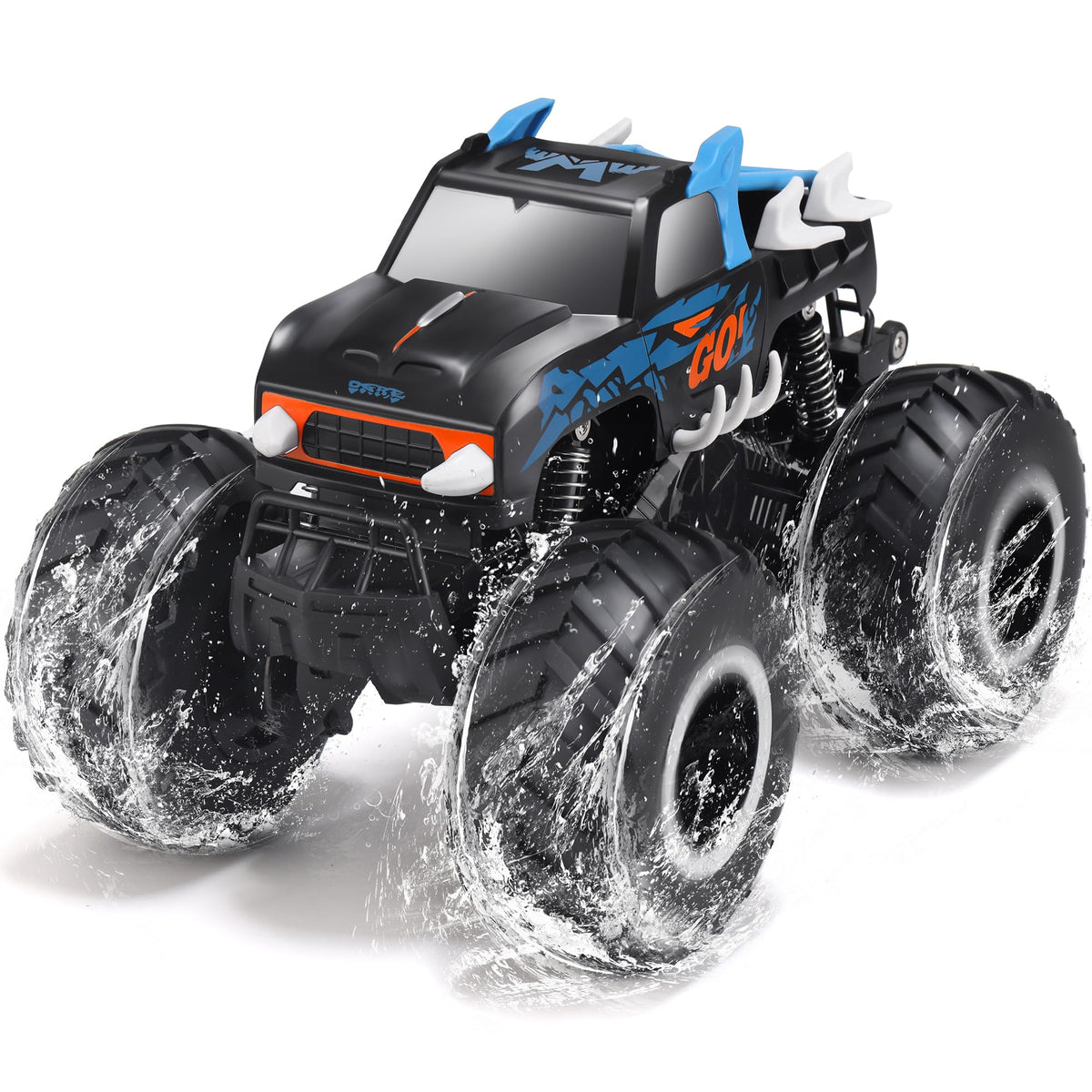 Threeking 1:16 Wasserdichte Monstertrucks RC-Autos Amphibische ferngesteuerte Lkw 4WD All-Terrain Offroad Pickup Spielzeug für 6 7 8 9 10 11 12 Jahre alte Jungen Mädchen Kinder Geschenke