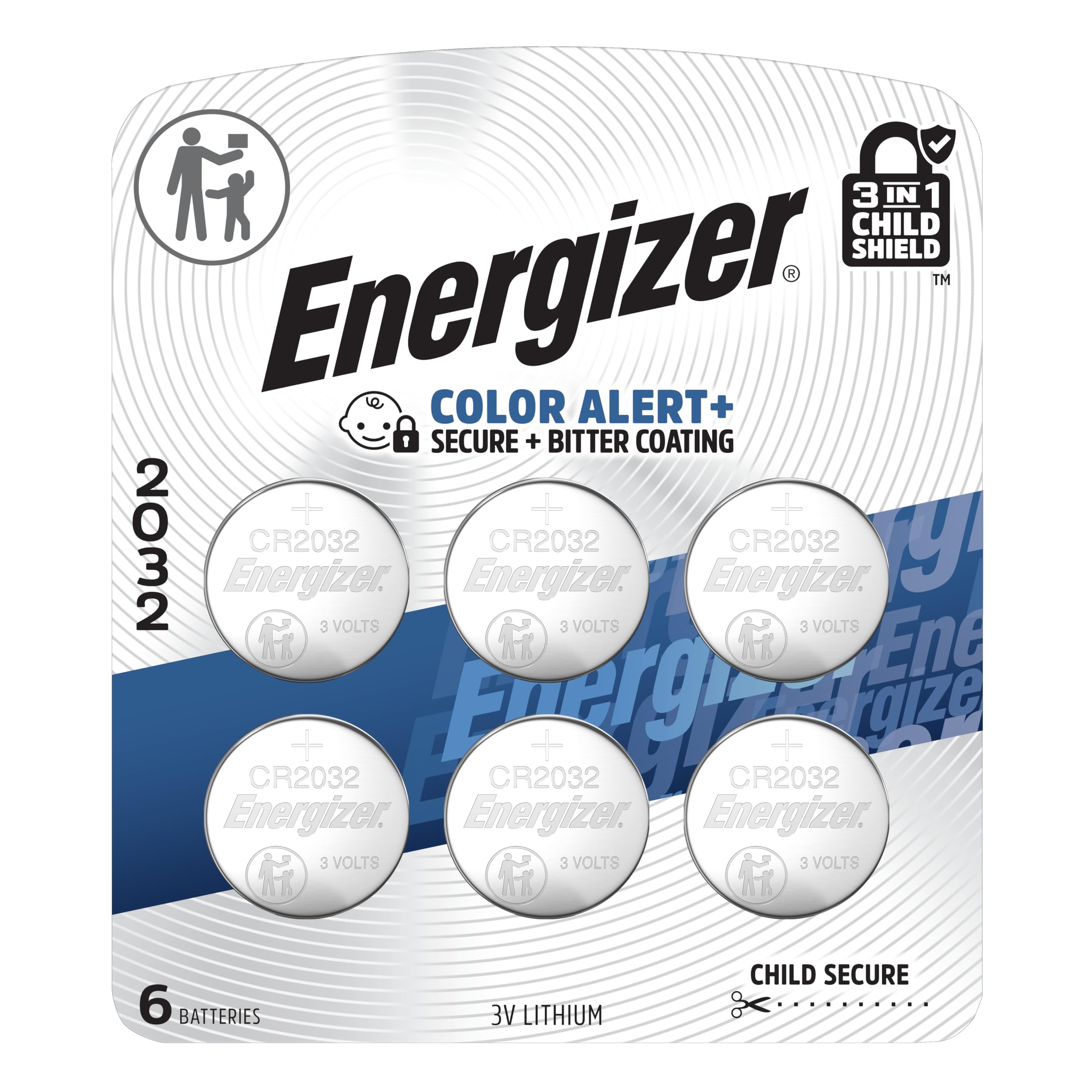 Energizer 2032 Batterien (6er Pack), 3V Lithium-Knopfzellen