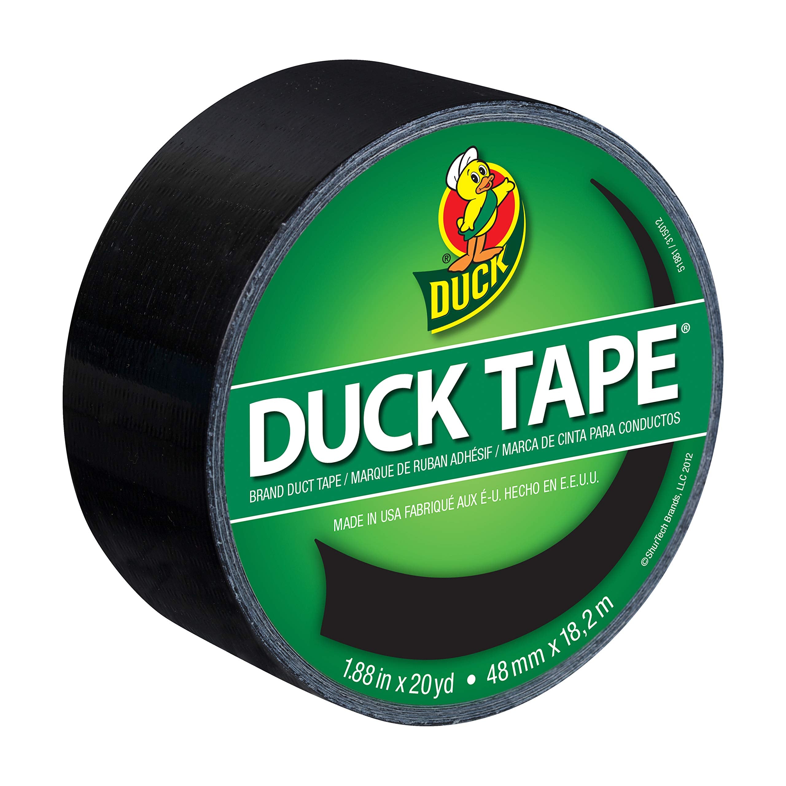 Duck Brand 1265013 Farb-Panzerband, Einzelrolle, Schwarz