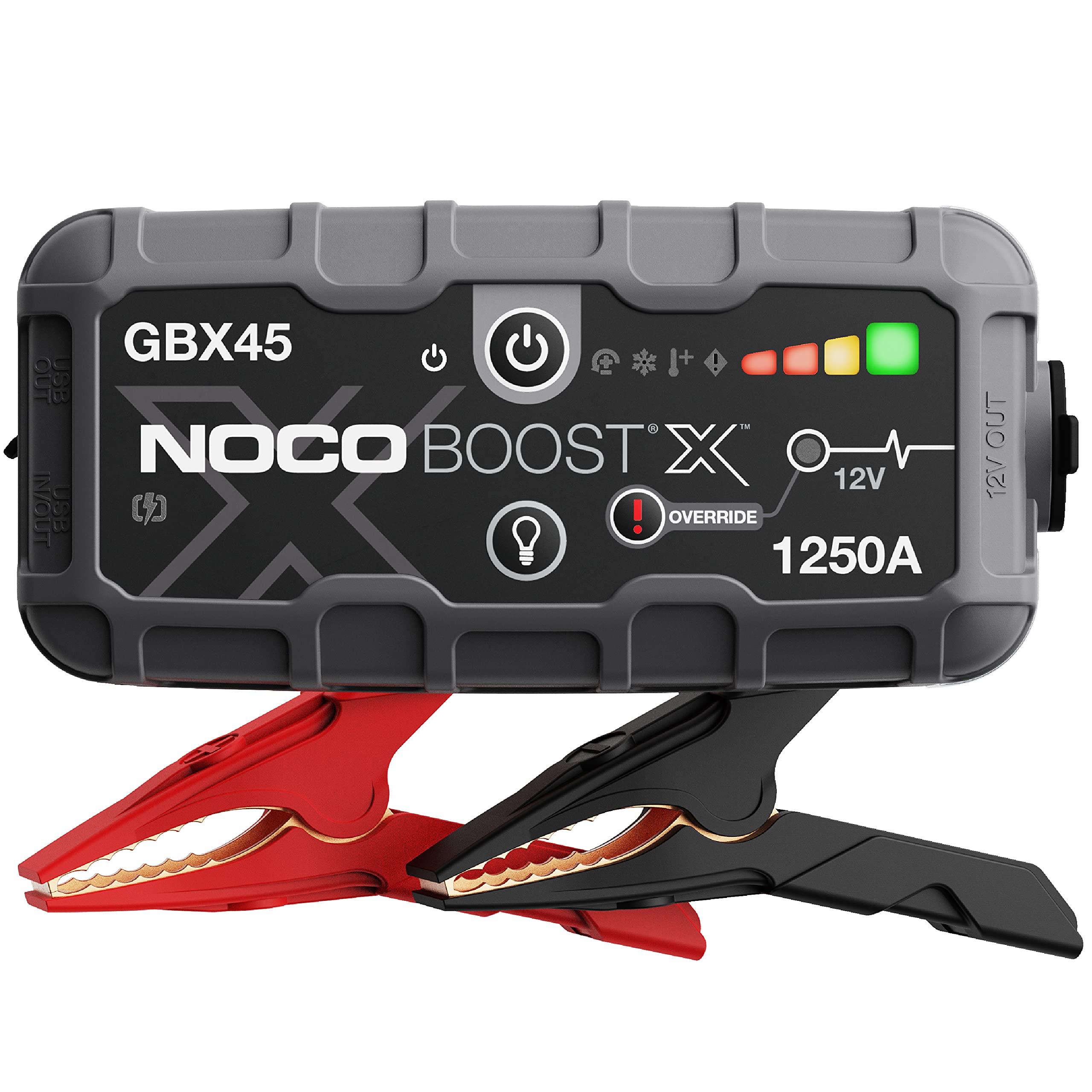 NOCO Boost X GBX45: 1250A UltraSafe Jump Starter - 12V Lithium Battery Booster Pack, Portable Jump Box, Power Bank & Jumper Cables - for 6.5L Gas and 4.0L Diesel Engines