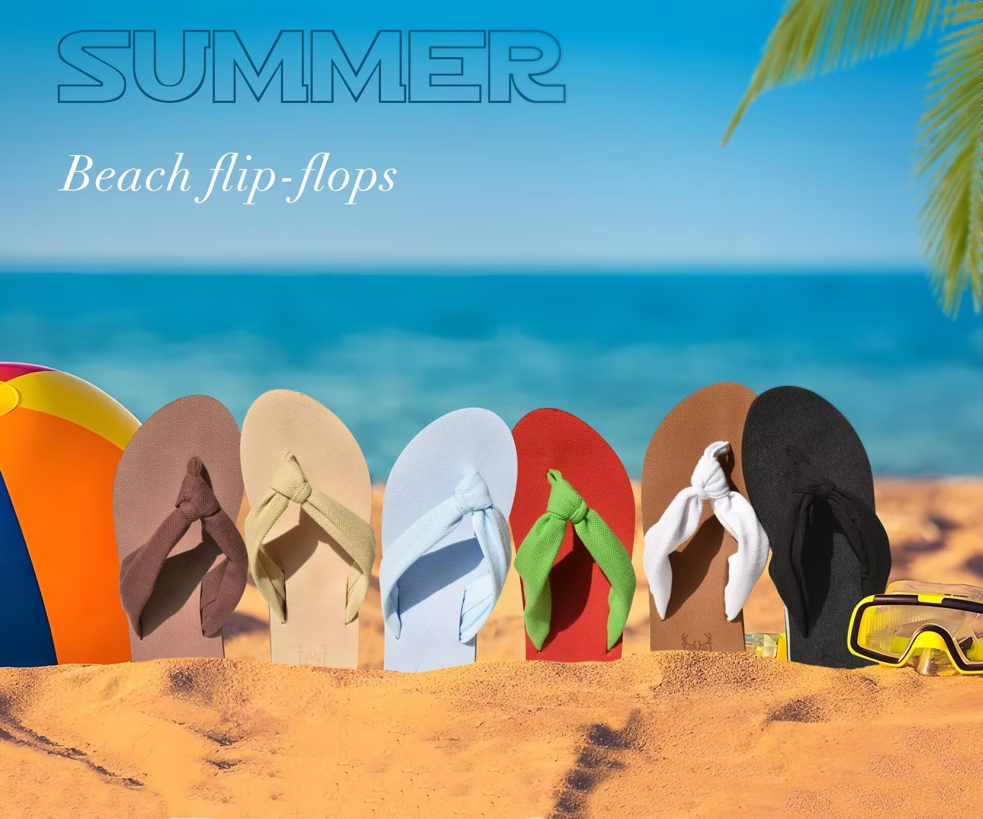 KuaiLu Flip Flops Women Arch Support Yoga Mat Comfortable Summer Beach Walking Thong Cushion Sandals Slip on Outfits Travel Essentials Orthotic Slides Indoor Outdoor Slippers Shoes White Khaki Size 8