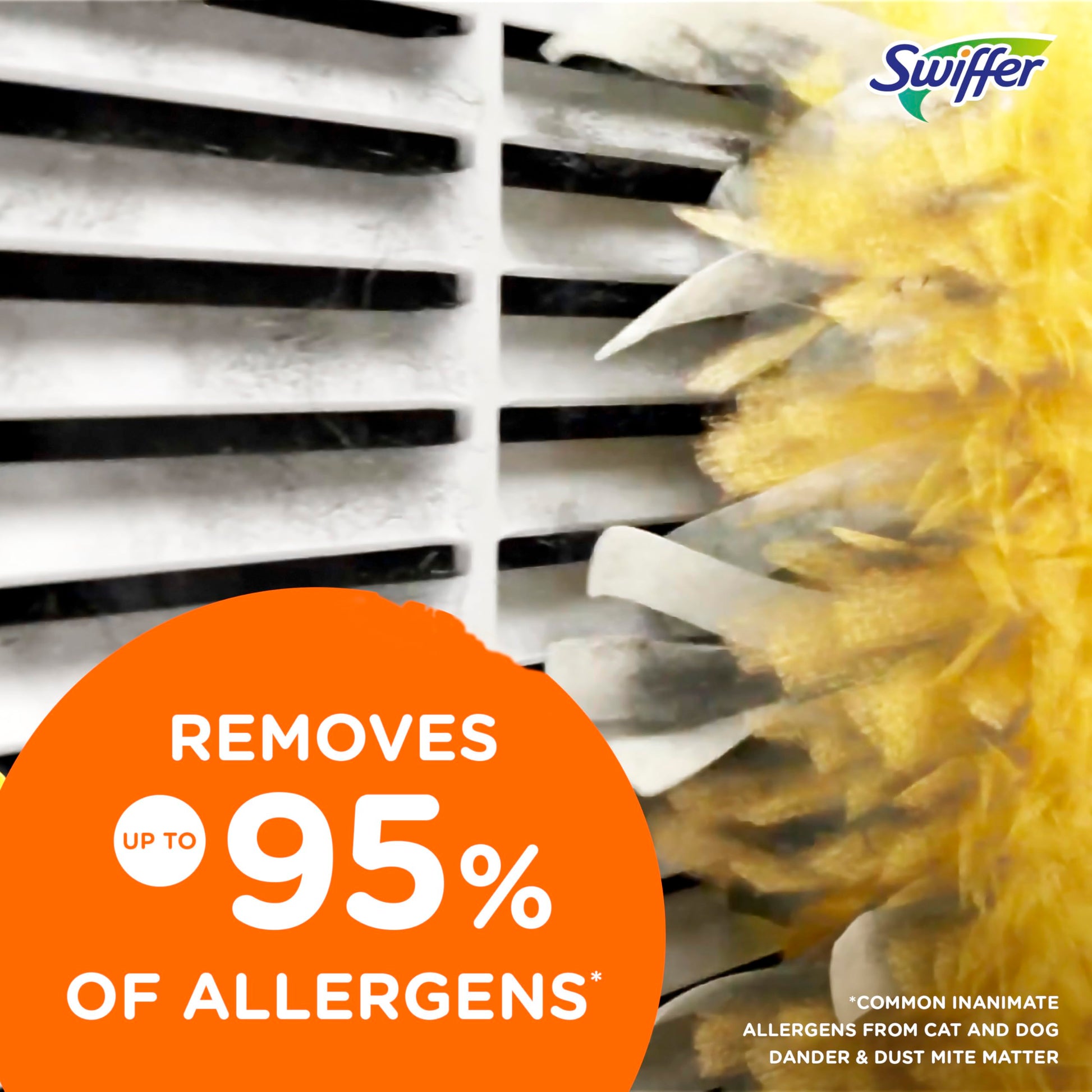 Swiffer Dusters Refill for Cleaning, Feather & Microfiber Duster Disposable Alternative, For Dusting Furniture, Blinds, Ceiling Fans, Walls, Helps Remove Allergens, Heavy Duty, Unscented, 11ct