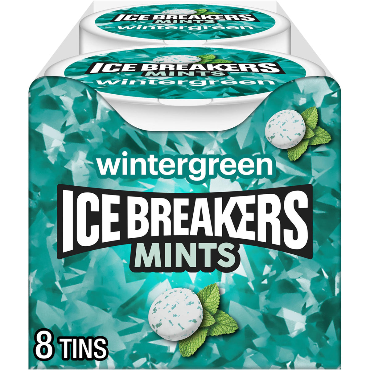 ICE BREAKERS Wintergreen zuckerfreie Minzbonbons, 42 g (8 Stück)