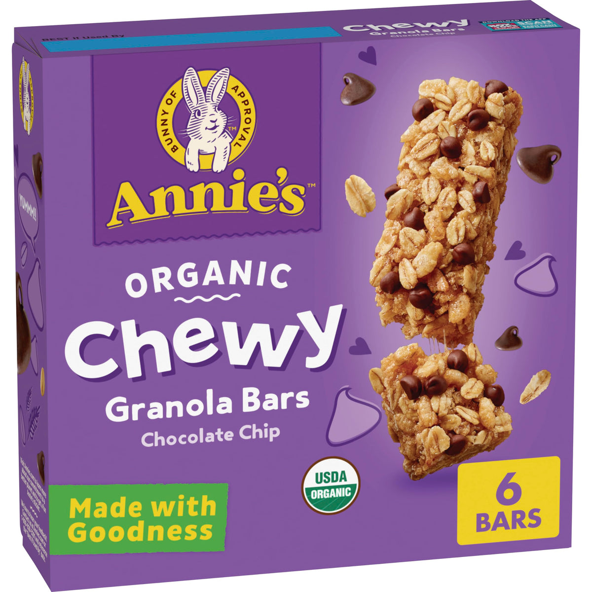 Annie's Bio-Müsliriegel, Chocolate Chip, 6 Riegel, 151 g