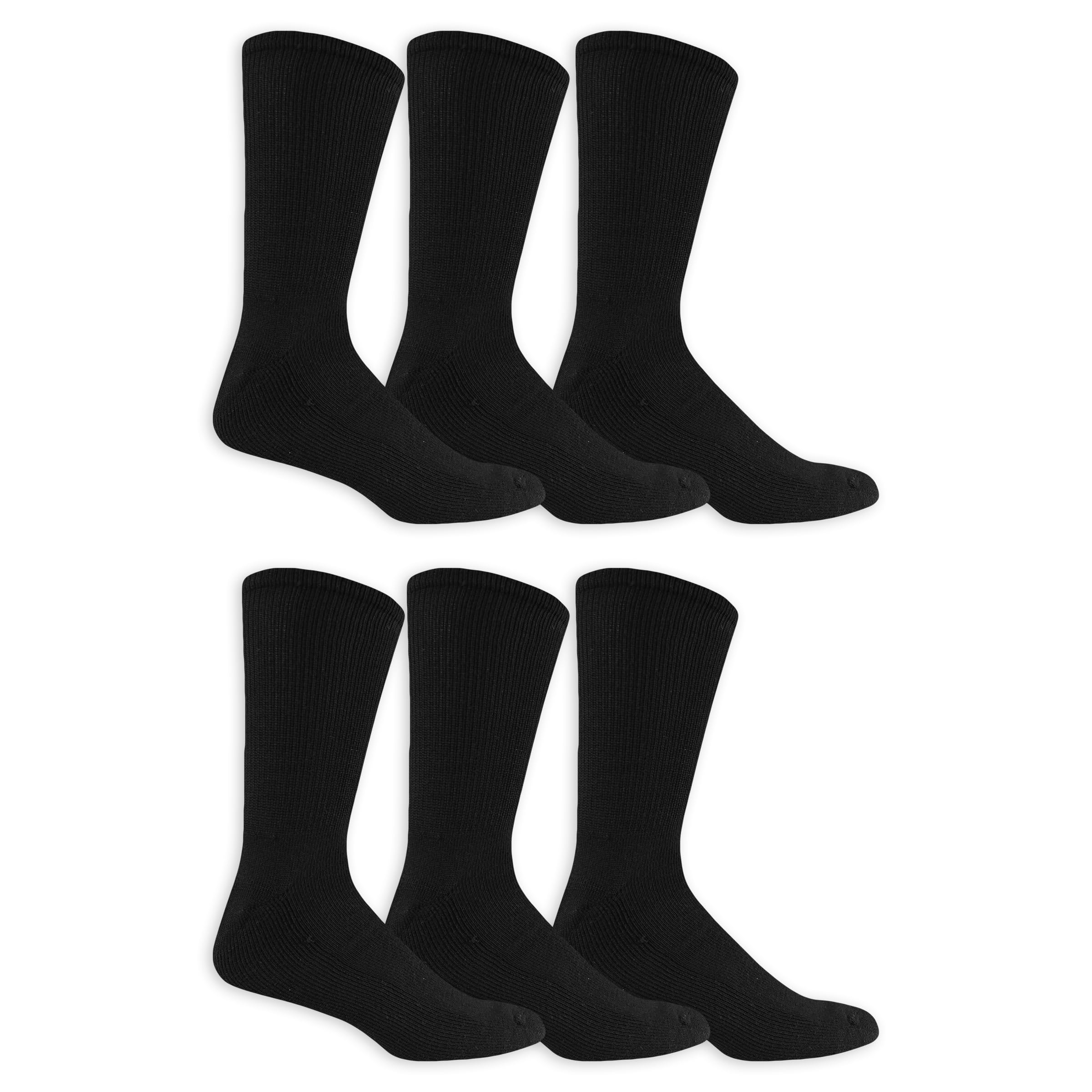 Dr. Scholl's Herren Diabetes & Circulator - 4er-Pack (6 Paar) Komfort- und Feuchtigkeitsregulierungssocken ohne Bündchen, Schwarz, 7-12 US