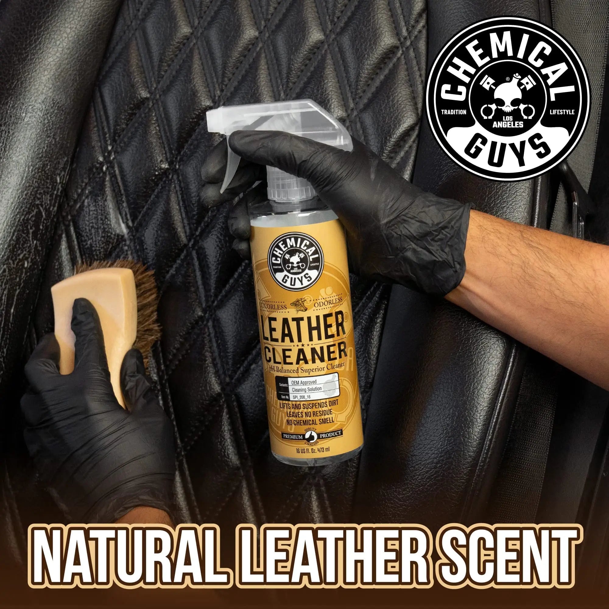 Chemical Guys SPI_109_16 Leather Cleaner and Conditioner Kit for Use on Leather Apparel, Furniture, Car Interiors, Shoes, Boots, Bags & More (2 - 16 fl oz Bottles)