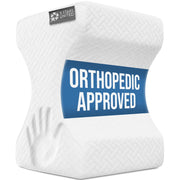 5 STARS UNITED Knee Pillow for Side Sleepers - Hip Pain Relief, Memory Foam Leg Cushion for Side Sleeping - Between Legs Pillow for Sciatica & Lower Back Pain, White