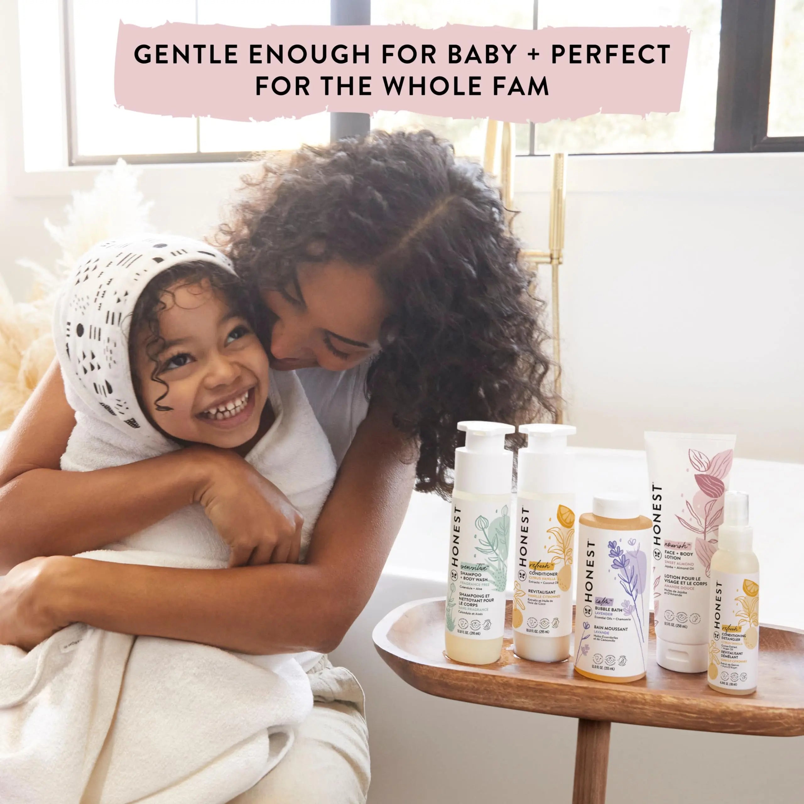 The Honest Company 2-in-1 Cleansing Shampoo + Body Wash and Face + Body Lotion Bundle | Gentle for Baby | Naturally Derived | Lavender Calm, 18.5 fl oz