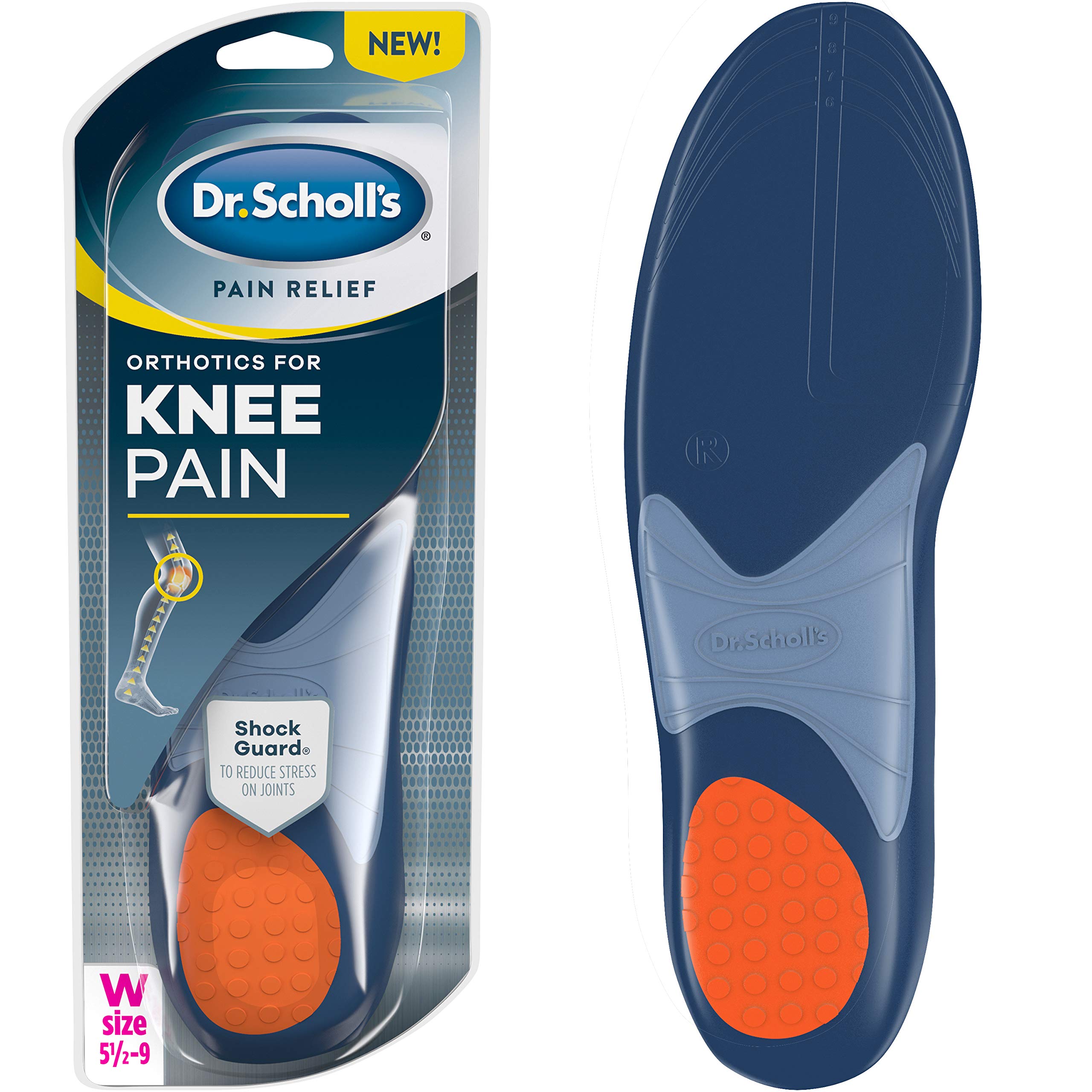Dr. Scholl's Knie-Schmerzlinderungs-Einlagen // Sofortige und ganztägige Linderung von Knieschmerzen, einschließlich Schmerzen durch Läuferknie (für Damen 5.5-9, auch erhältlich für Herren 8-14)