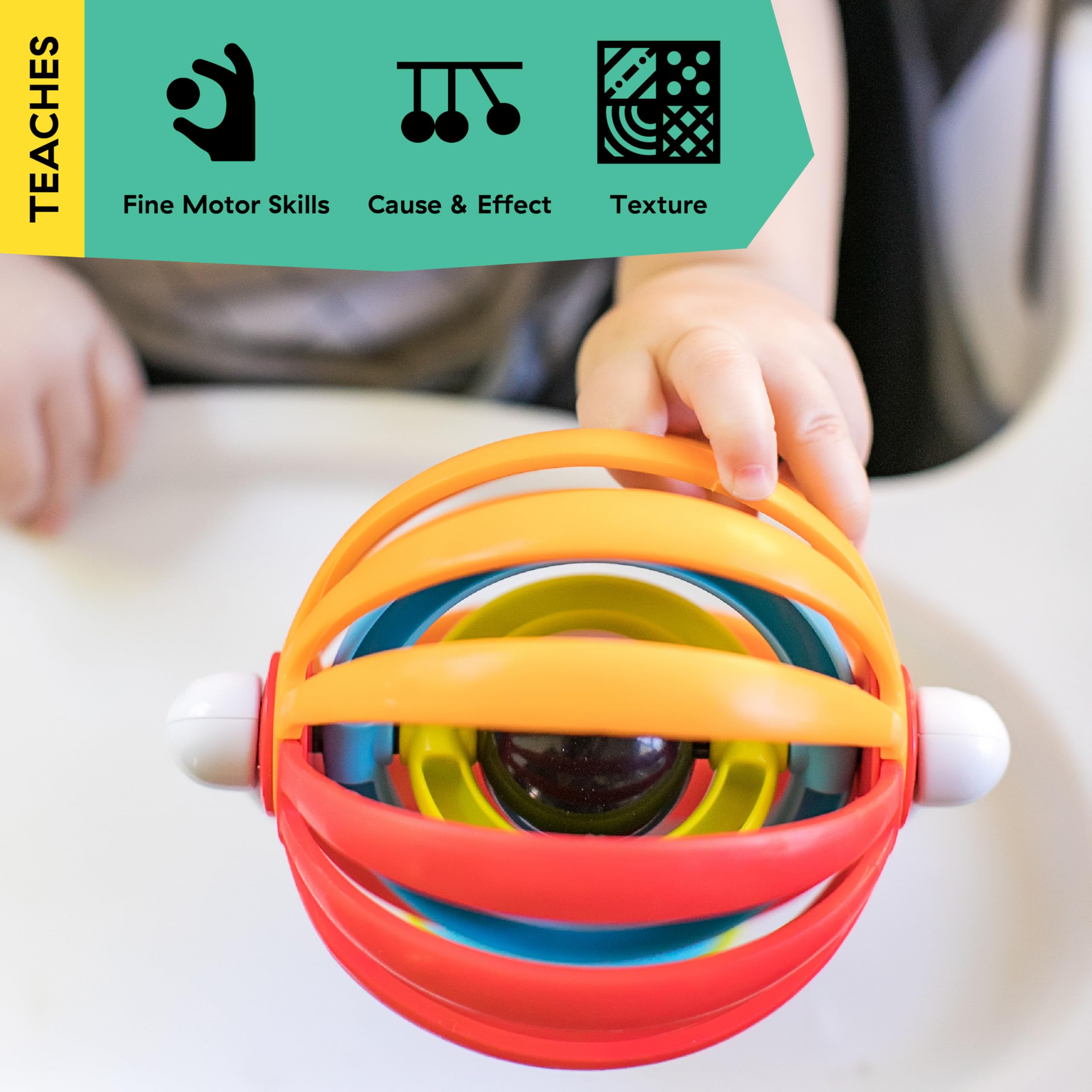 Baby Einstein Sticky Spinner BPA-free Suction Cup High Chair Activity Toy and Tray Toy for Early Development, 3mo+