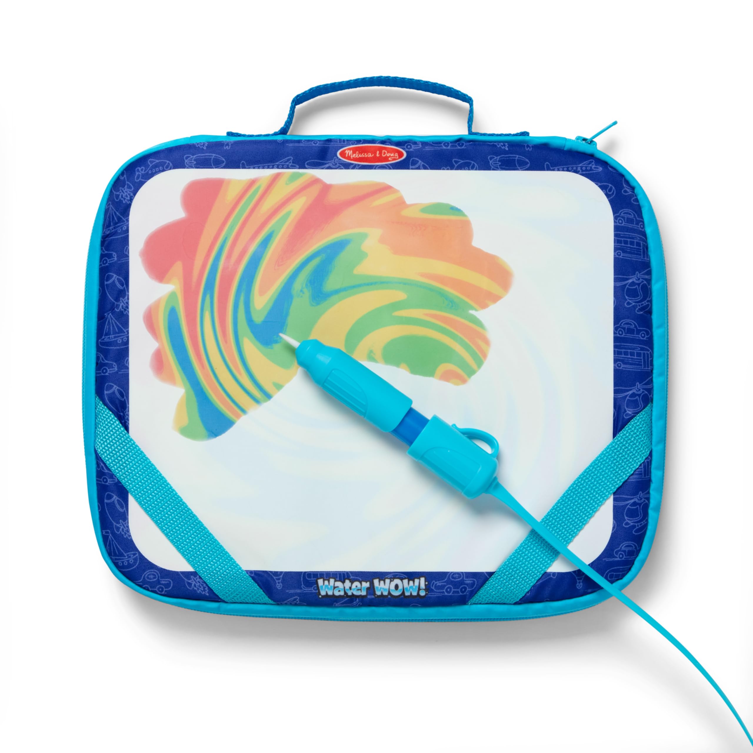 Melissa & Doug Water Wow! Take-Along Reusable Color-Reveal Drawing Set Mess-Free Multi-Activity Pad with Water PenTravel Toy for Toddlers & Kids Ages 3+