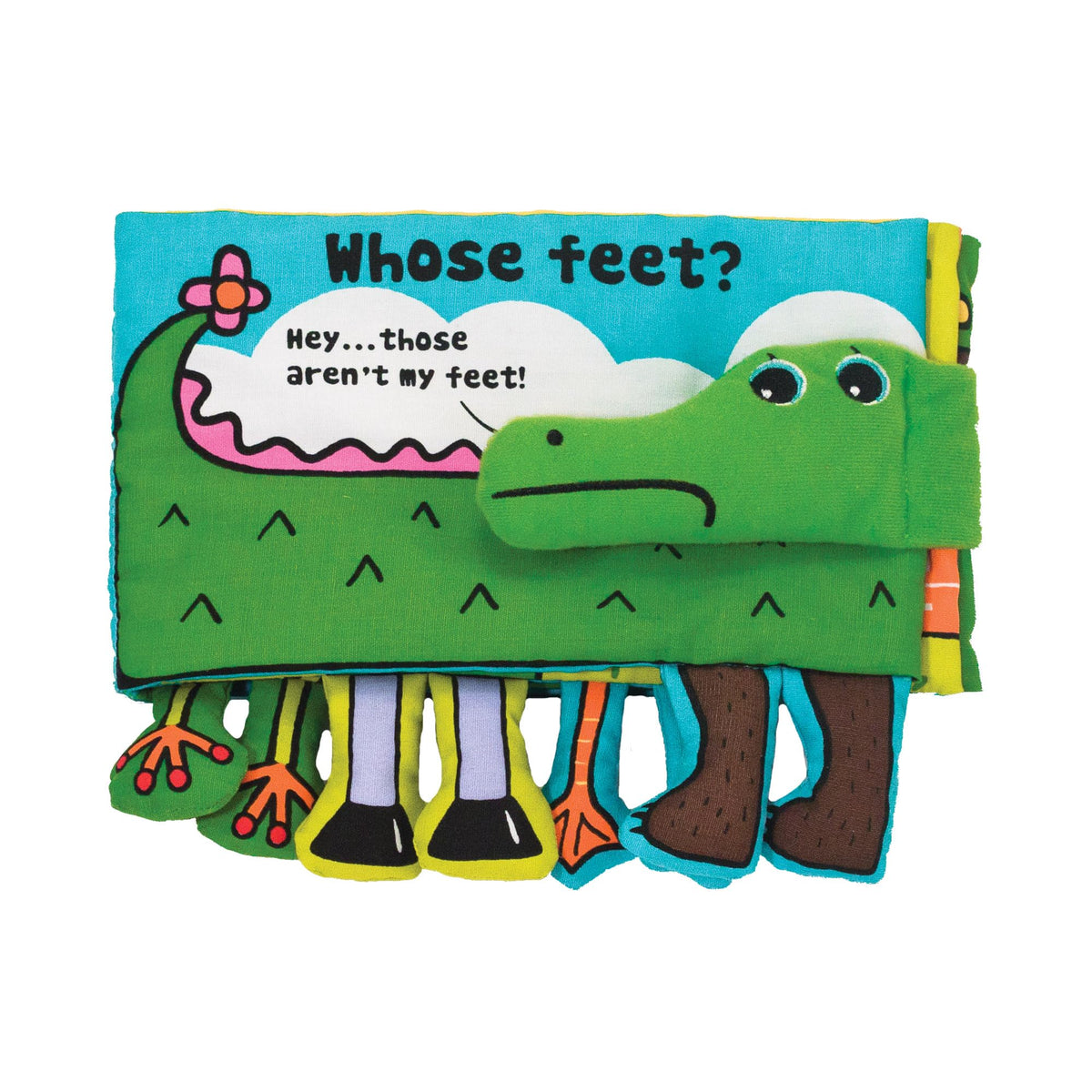 Melissa & Doug Softes Aktivitäts-Babybuch – Wessen Füße? Sensorisches Spielzeug für Kleinkinder, Reisespielzeug für Kleinkinder Jungen und Mädchen