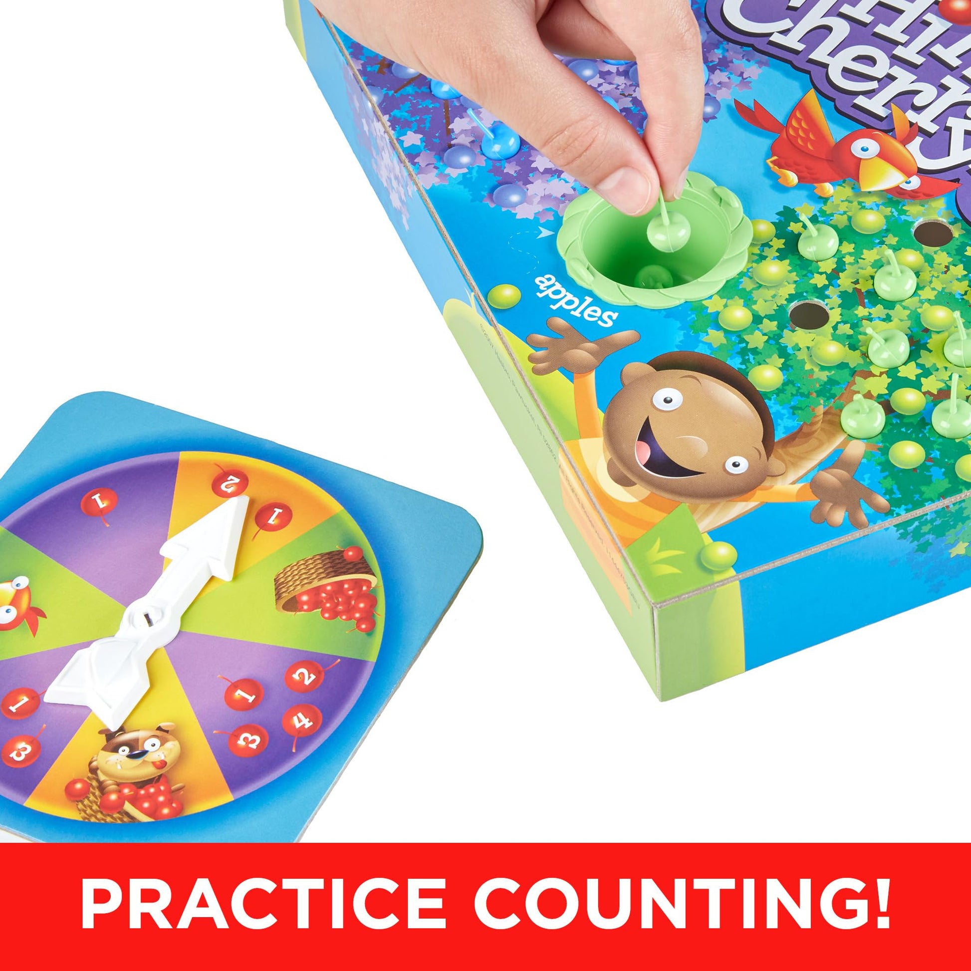 Hasbro Gaming Hi Ho Cherry-O Board Game for 2 to 4 Players Kids Ages 3 and Up (Amazon Exclusive)