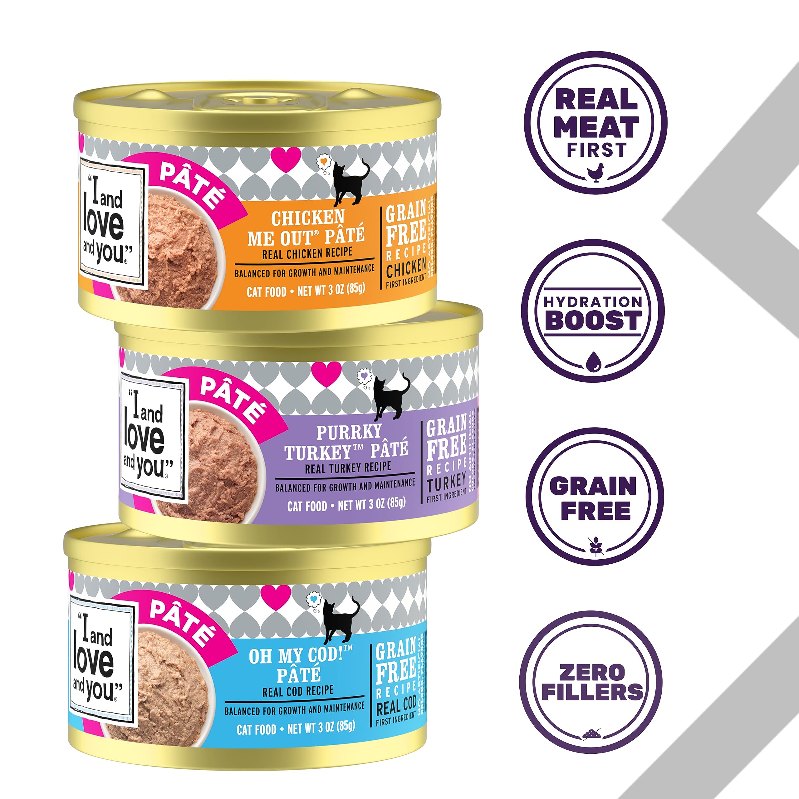 I AND LOVE AND YOU, Cat Food Variety, 3 Ounce, 12 Pack