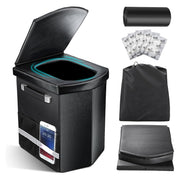 2025 Upgraded 16.5'' XL Portable Toilet for Adults,Tall Camping Toilet with Lid and Convenient Carry Bag, Portable Potty for Camping, Hiking, Car Travel,Truck, RV, Boating, Road Trips, Beach