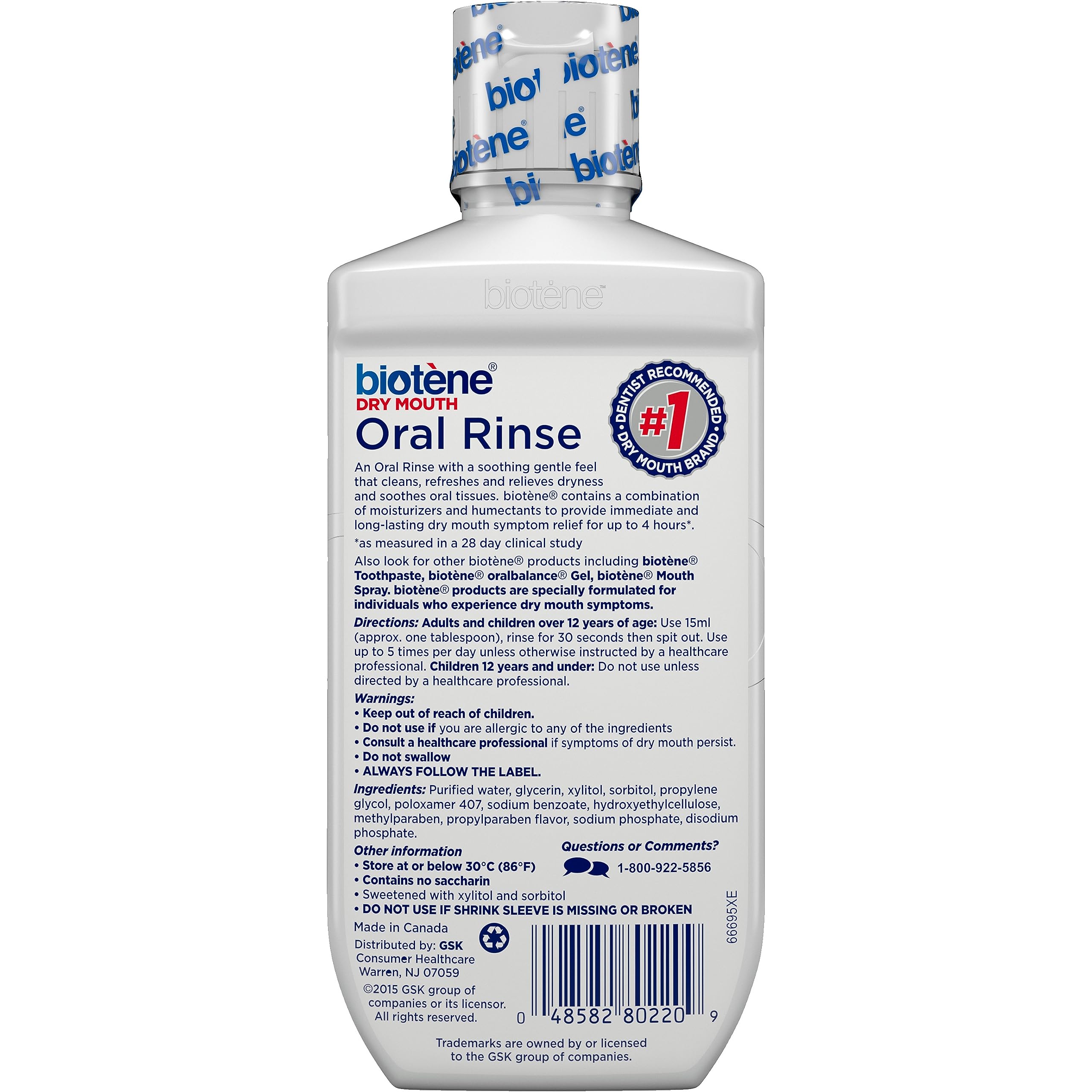 Biotene Dry Mouth Management Oral Rinse, Dry Mouth Spray and Moisturizing Gel - 1 Kit