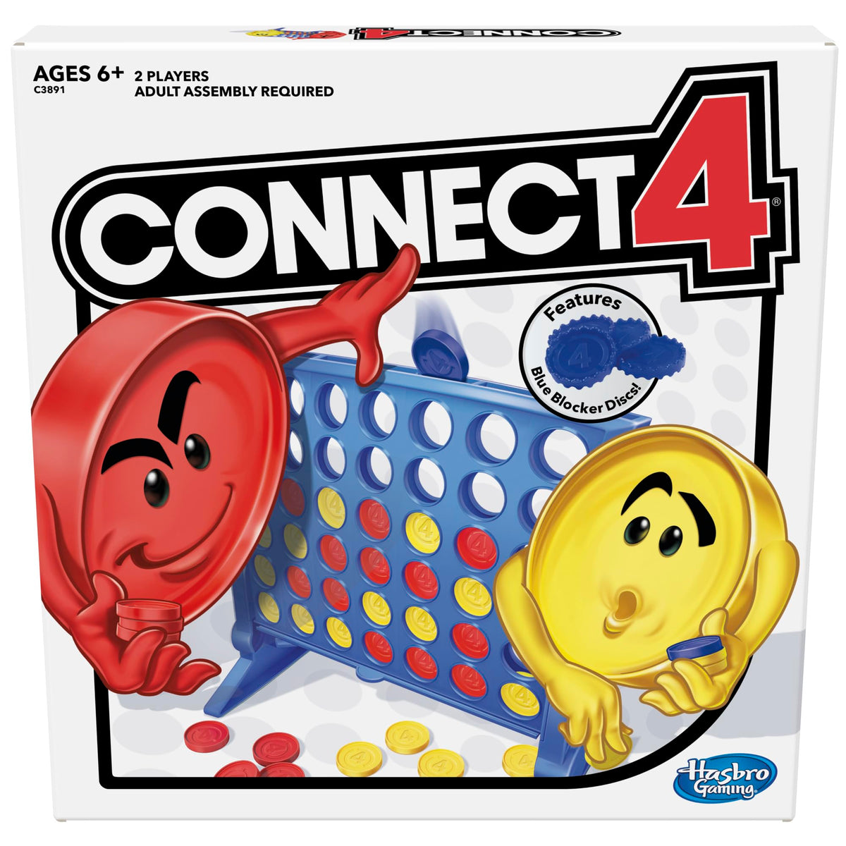 Hasbro Gaming 4 Gewinnt Strategie-Brettspiel für Kinder ab 6 Jahren (Amazon Exklusiv)