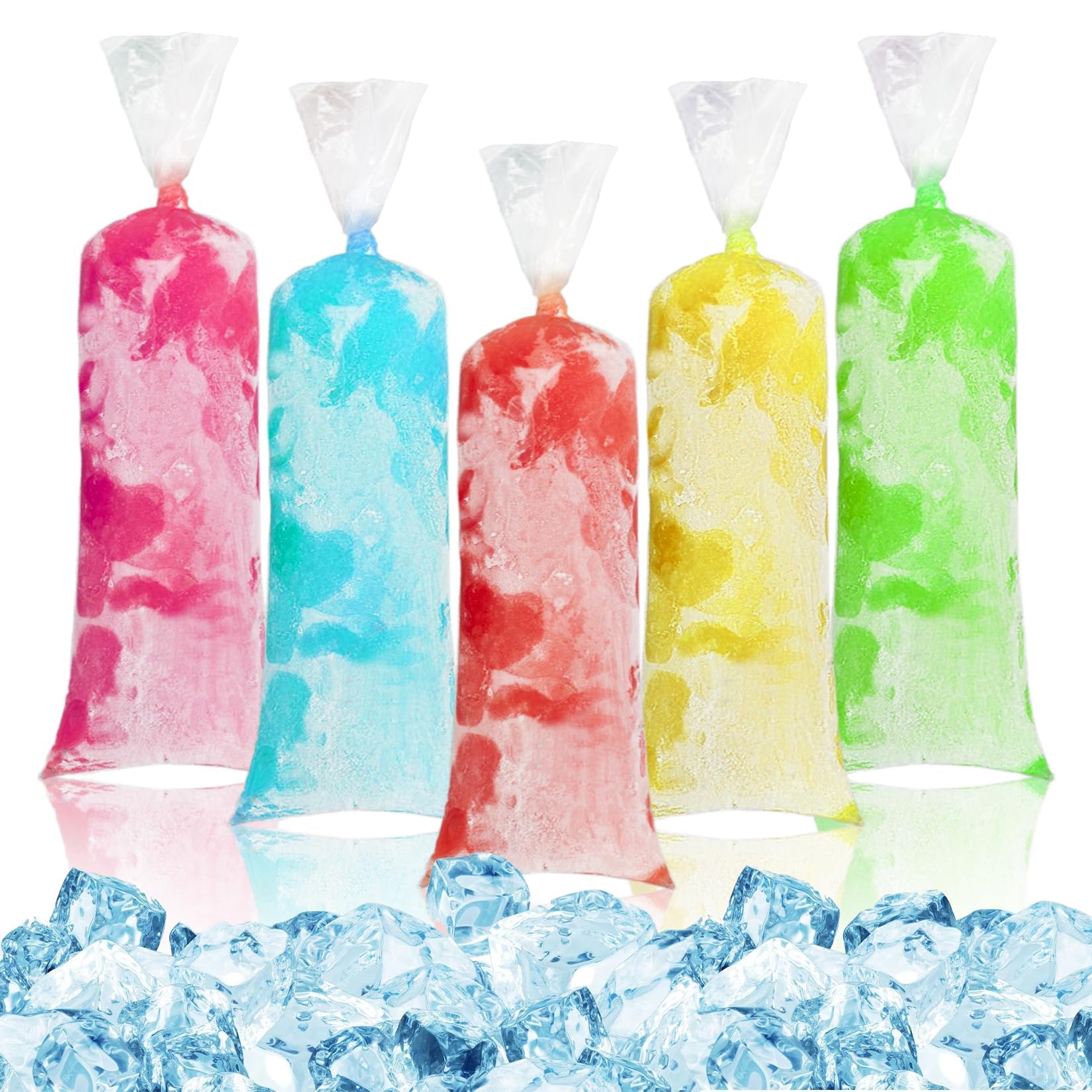 MAQIHAN 100 Ice Candy Plastic Bags - 4x12 Bolsas para bolis de hielo mexicanos Freeze Icepop Bags Popsicle Mold bolsas para helados caseros Popsicle Wrappers Yogurt Ice Cream Smoothie Mold Bag