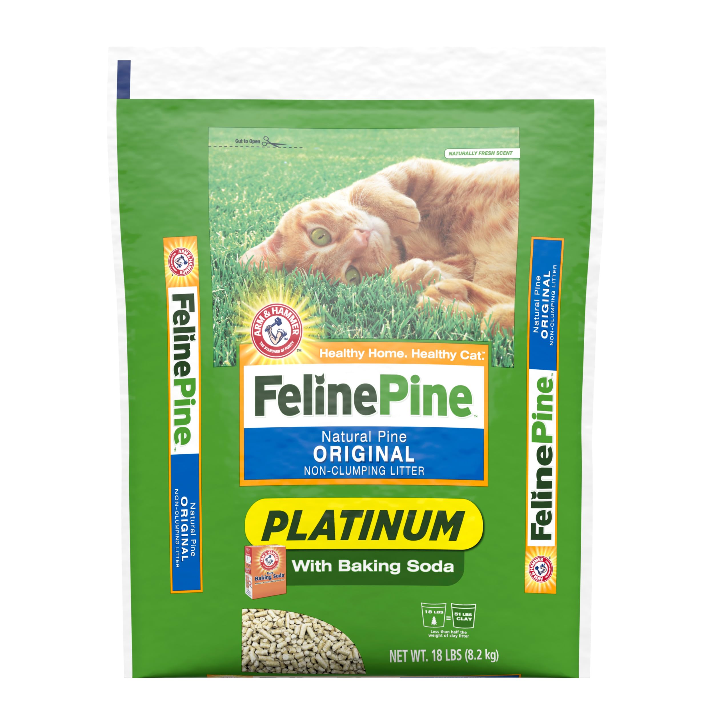 Feline Pine Platinum Anti-Klumpen Katzenstreu, Feline Pine Katzenstreu 8,16 kg