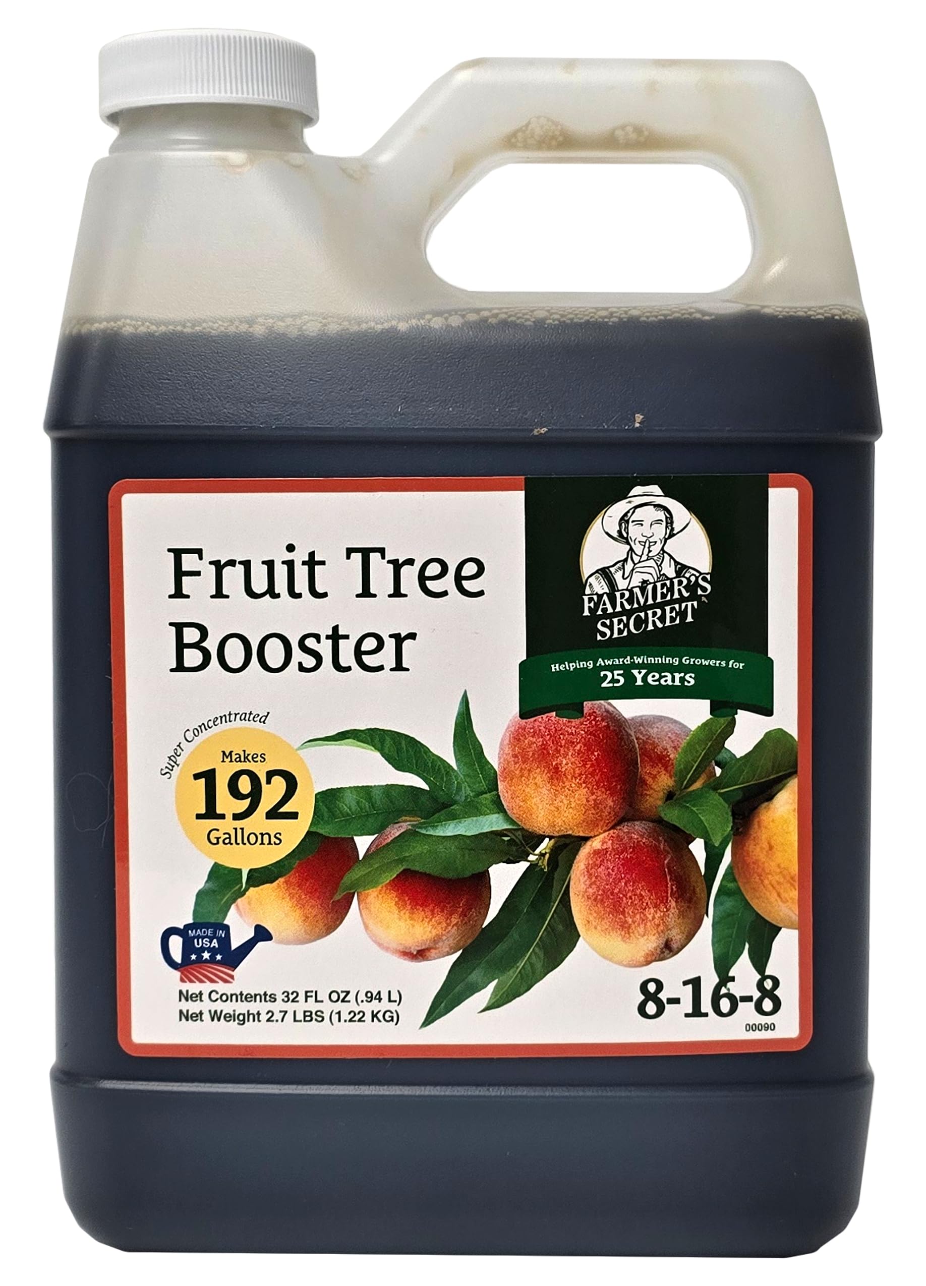 Farmer's Secret Obstbaum-Booster-Dünger (946 ml) – Superkonzentriert und phosphorreich – Formuliert für alle Obstbäume, einschließlich Pfirsich, Banane und Apfel