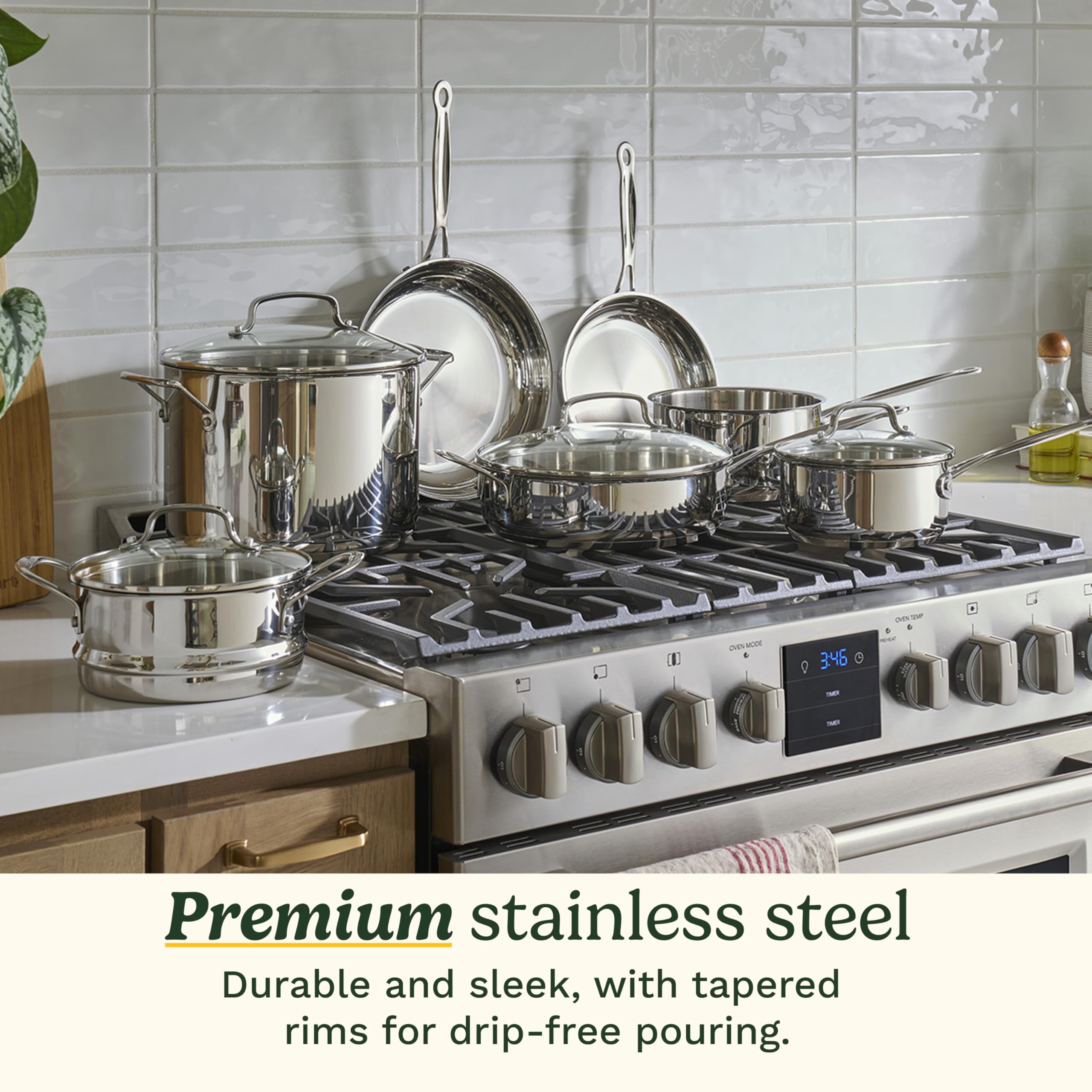 Cuisinart 77-11G Stainless Steel 11-Piece Set Chef's-Classic-Stainless-Cookware-Collection