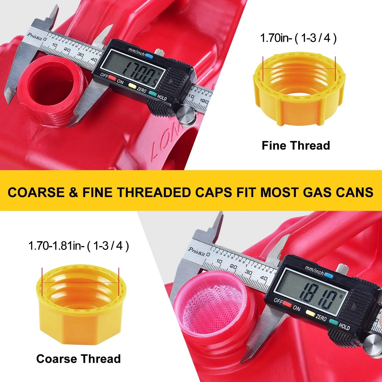 Gas Can Spout Replacement Kit, Gas Can Nozzle Replacement (5 Kit), for most 1/2/5/10 Gallon Gas Cans. The seal is fully installed you can use it directly. Replacement gas can spout (Yellow)