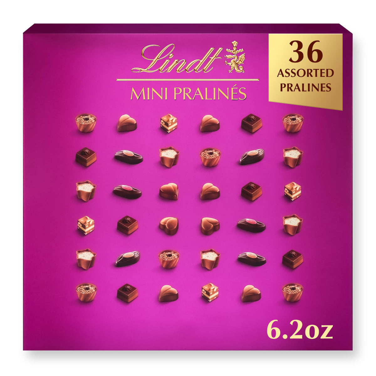 Lindt Mini Pralinés, Ausgewählte Schokoladen-Pralinés mit edler Füllung, ideal als Muttertagsgeschenk, 175-g-Packung