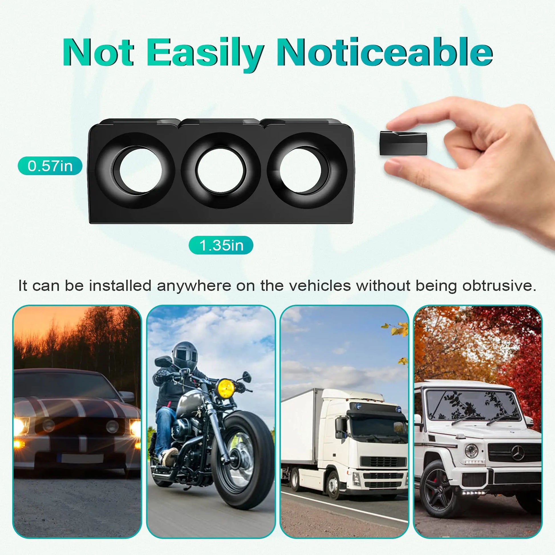Elook Upgraded Deer Whistles for Car, Deer Horn for Car, Save Deer Whistle for Vehicles, Trunks, Motorcycle, Three-Horn, 4 Pack (Patented Product)