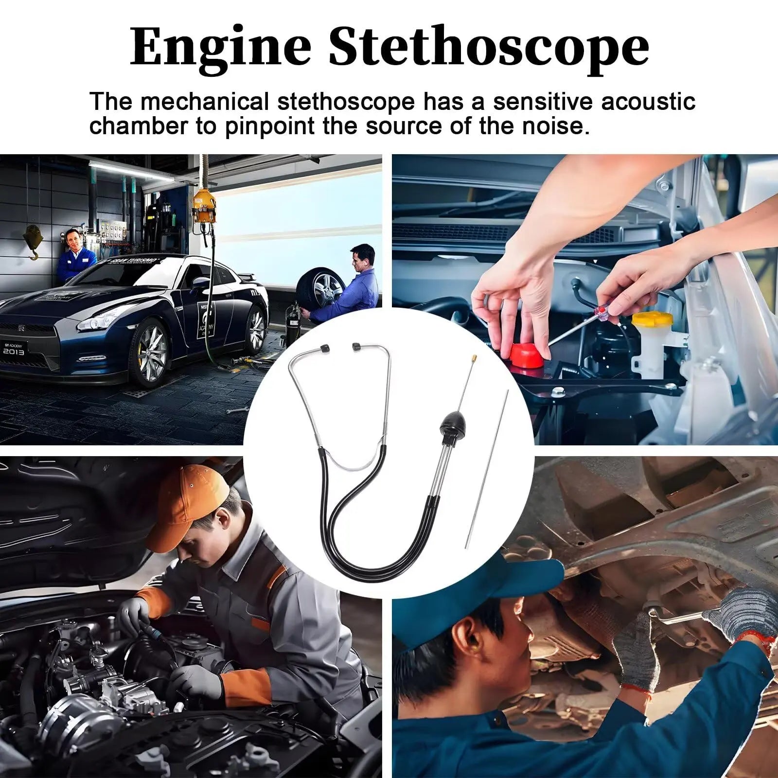 BFXM Car Mechanic Stethoscope, Automotive Stethoscope Engine Diagnostic Tool, Automotive Tools Universal for Car Truck SUV Motorcycle RV