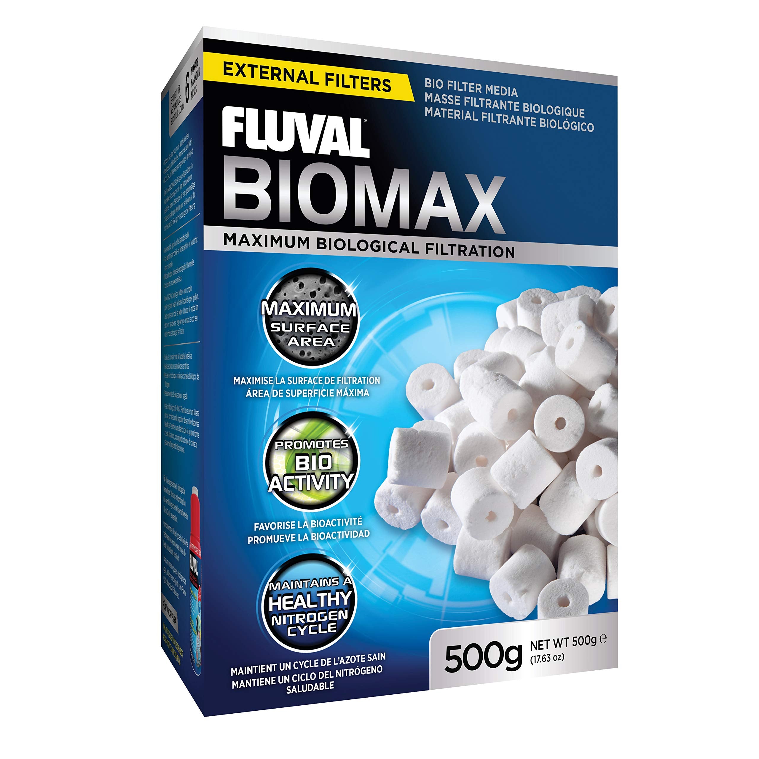 Fluval BioMax Biologischer Materialentferner, 500 g - Biologisches Filtermedium für Aquarien