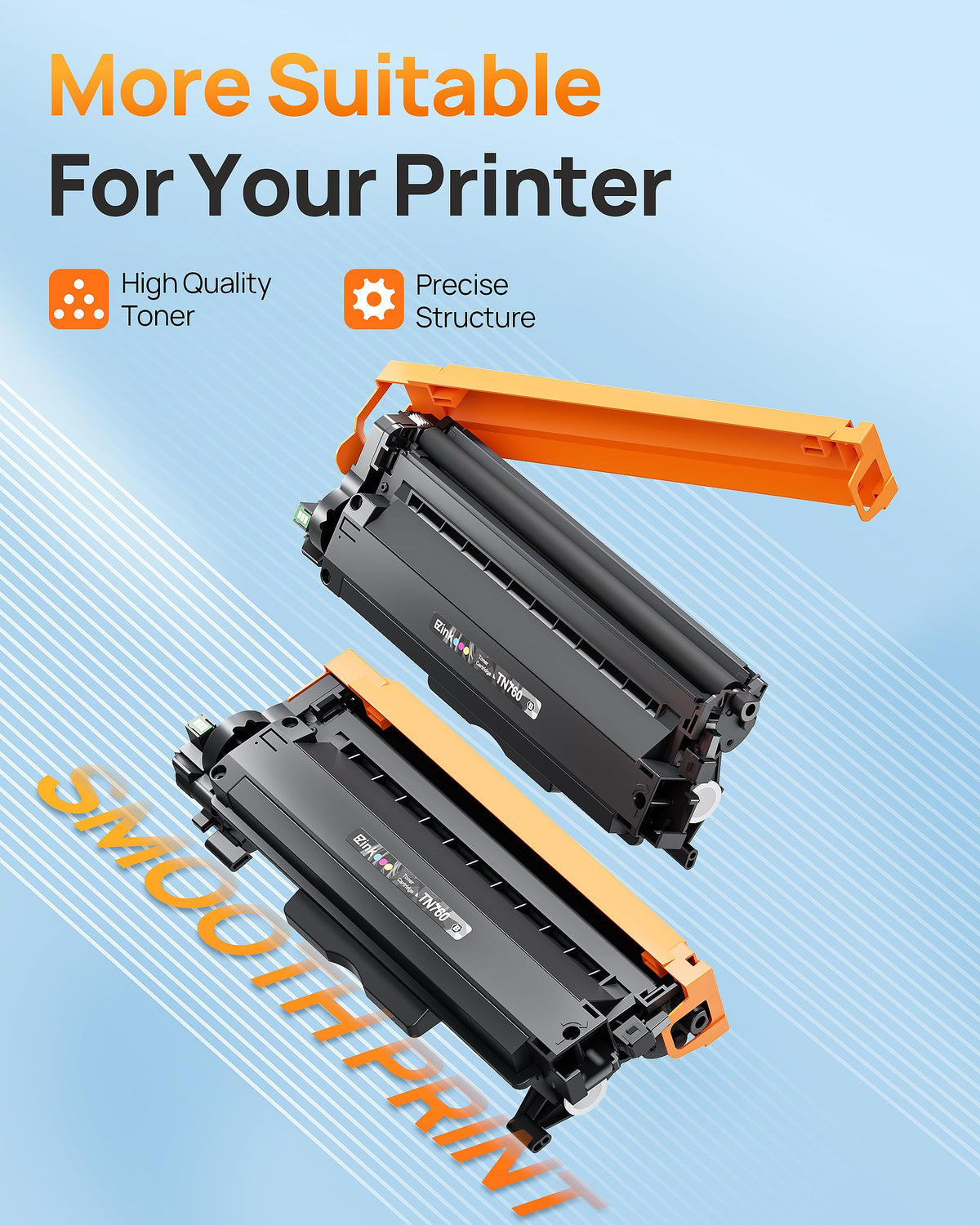 E-Z Ink خراطيش حبر TN760 متوافقة كبديل لأحبار Brother TN-760 TN730 TN-730 للاستخدام مع HL-L2350DW HL-L2395DW HL-L2390DW HL-L2370DW MFC-L2750DW MFC-L2710DW DCP-L2550DW (أسود، 4 عبوات)