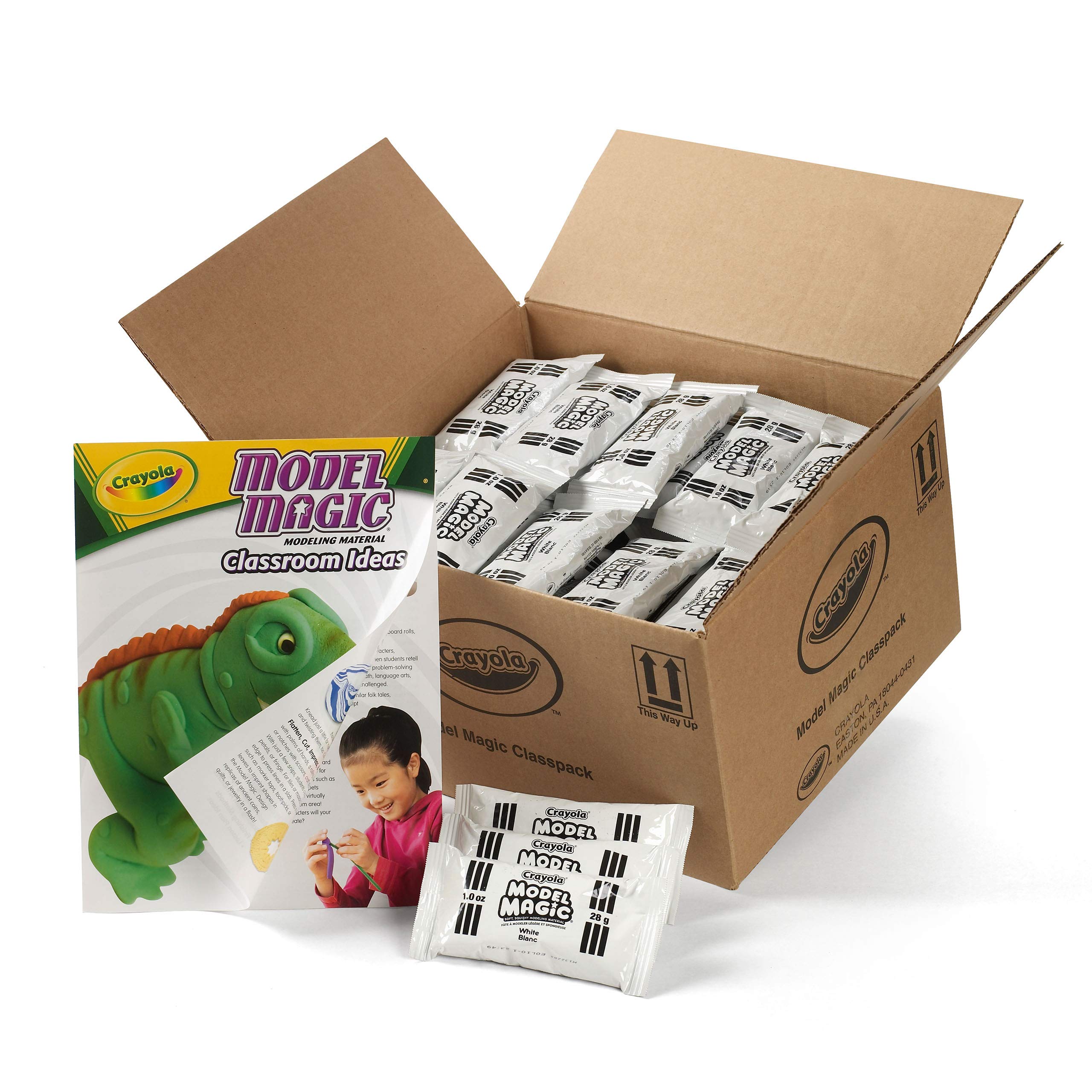 Crayola Model Magic - Weiß (75 Stück), 28g Modelliermasse-Alternative, formbarer lufttrocknender Ton für Kinder, Großpackung Künstlerbedarf, Must-Have Lehrer-Klassenzimmer-Utensilien
