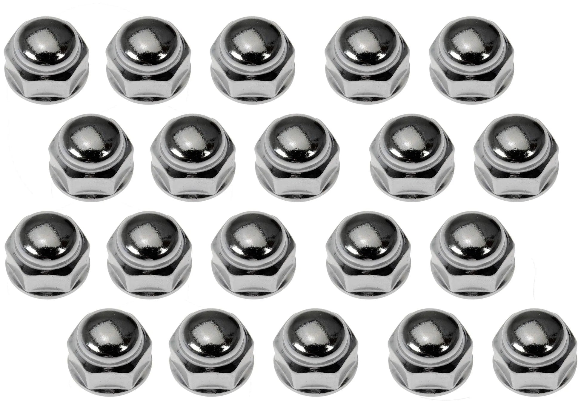 Dorman 711-265 Wheel Nut Chrome Acorn Bulge Seat 1/2-20 Compatible with Select Models, 20 Pack