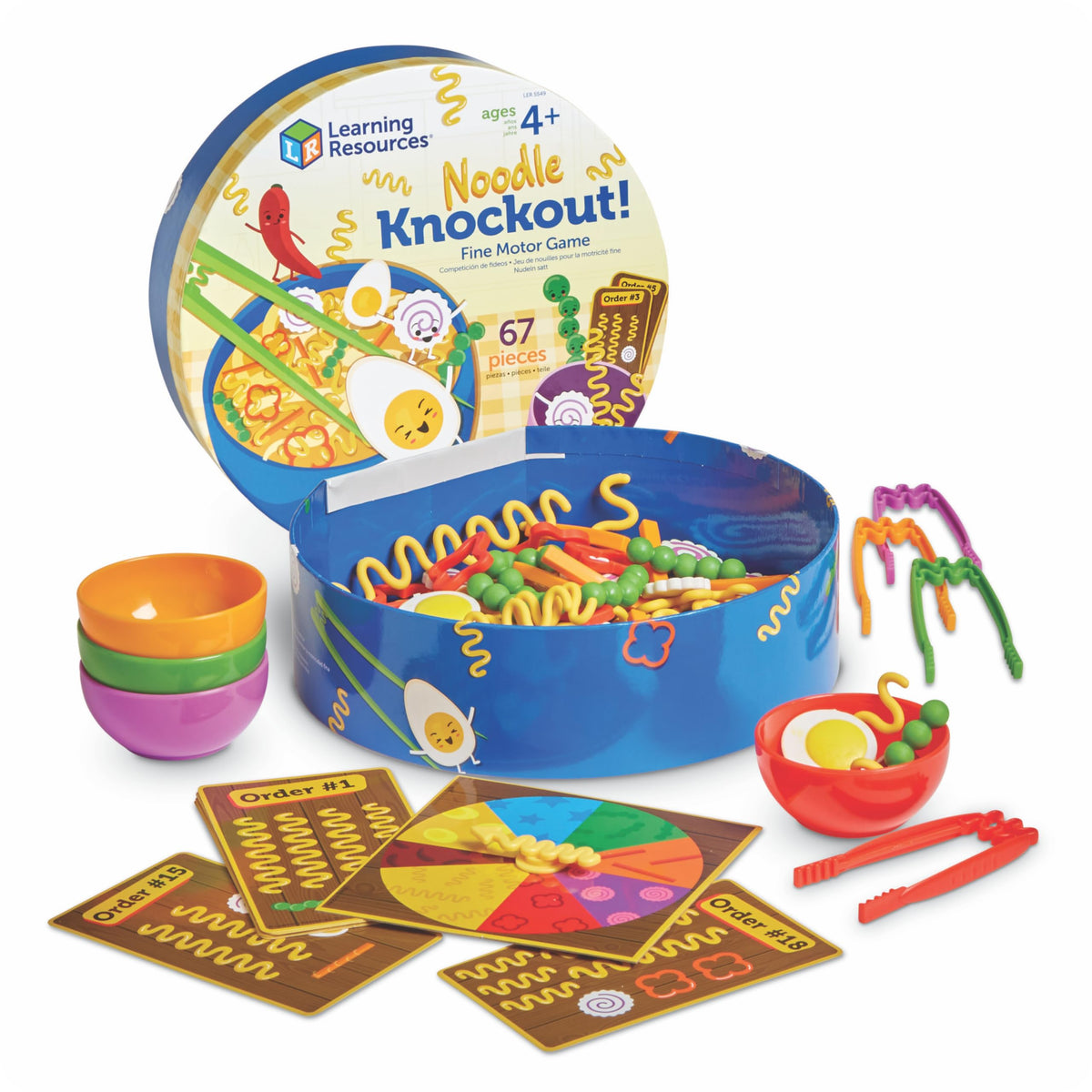 Learning Resources Noodle Knockout! Feinmotorik-Spiel, Feinmotorik-Spielzeug, 67 Teile, ab 4 Jahren